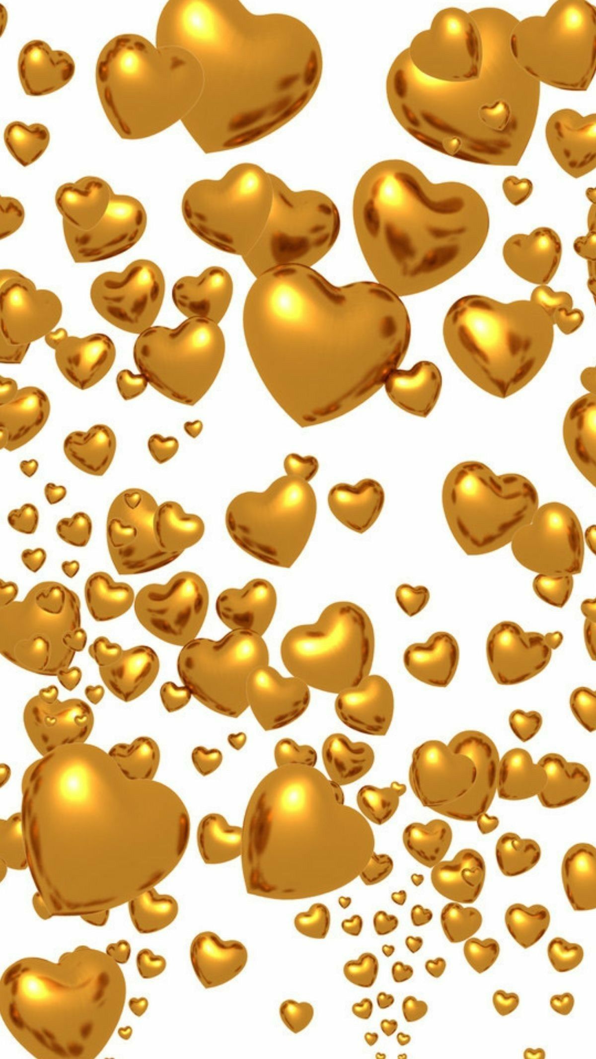Golden Hearts Background