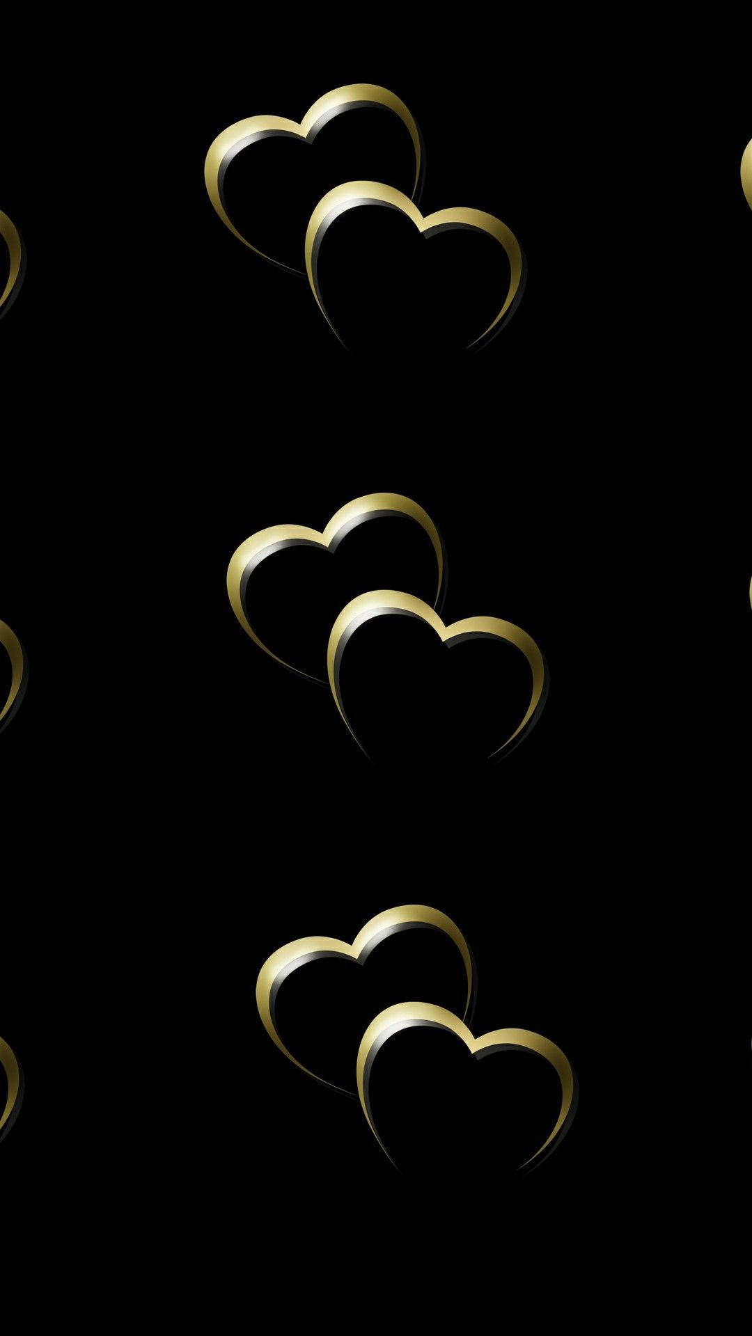 Pin by Kristie on Hearts  Heart wallpaper Gold and black wallpaper  Flower phone wallpaper