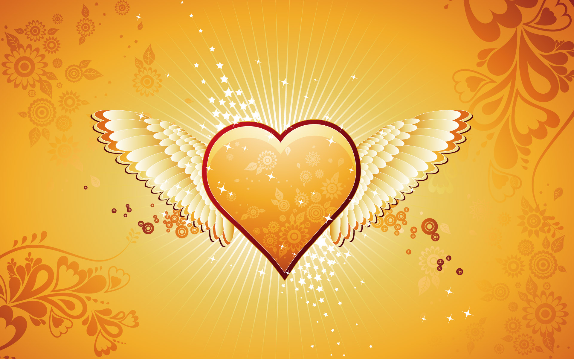 golden hearts background