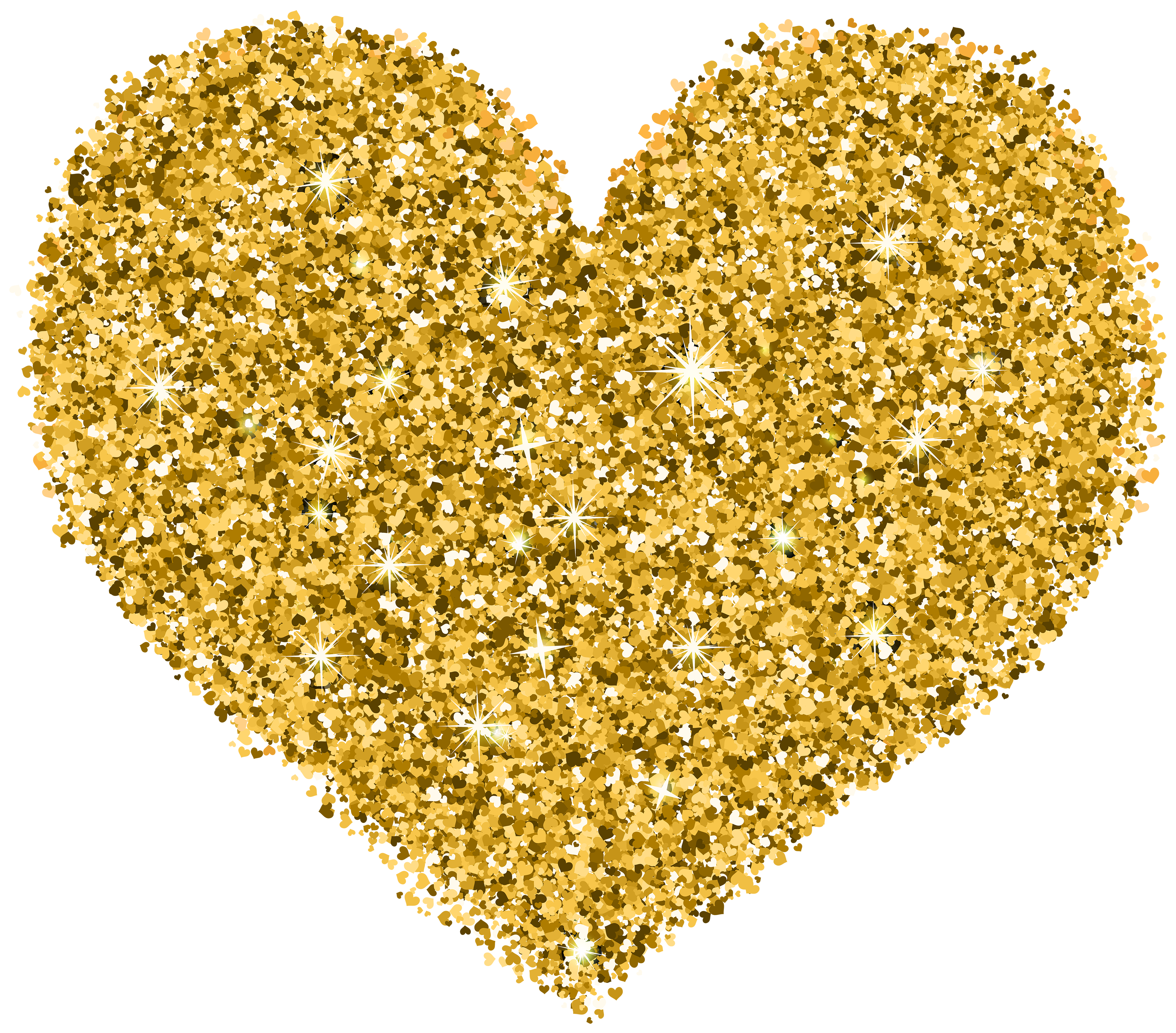 Decorative Golden Heart Transparent Image Quality Image And Transparent PNG Free Clipart