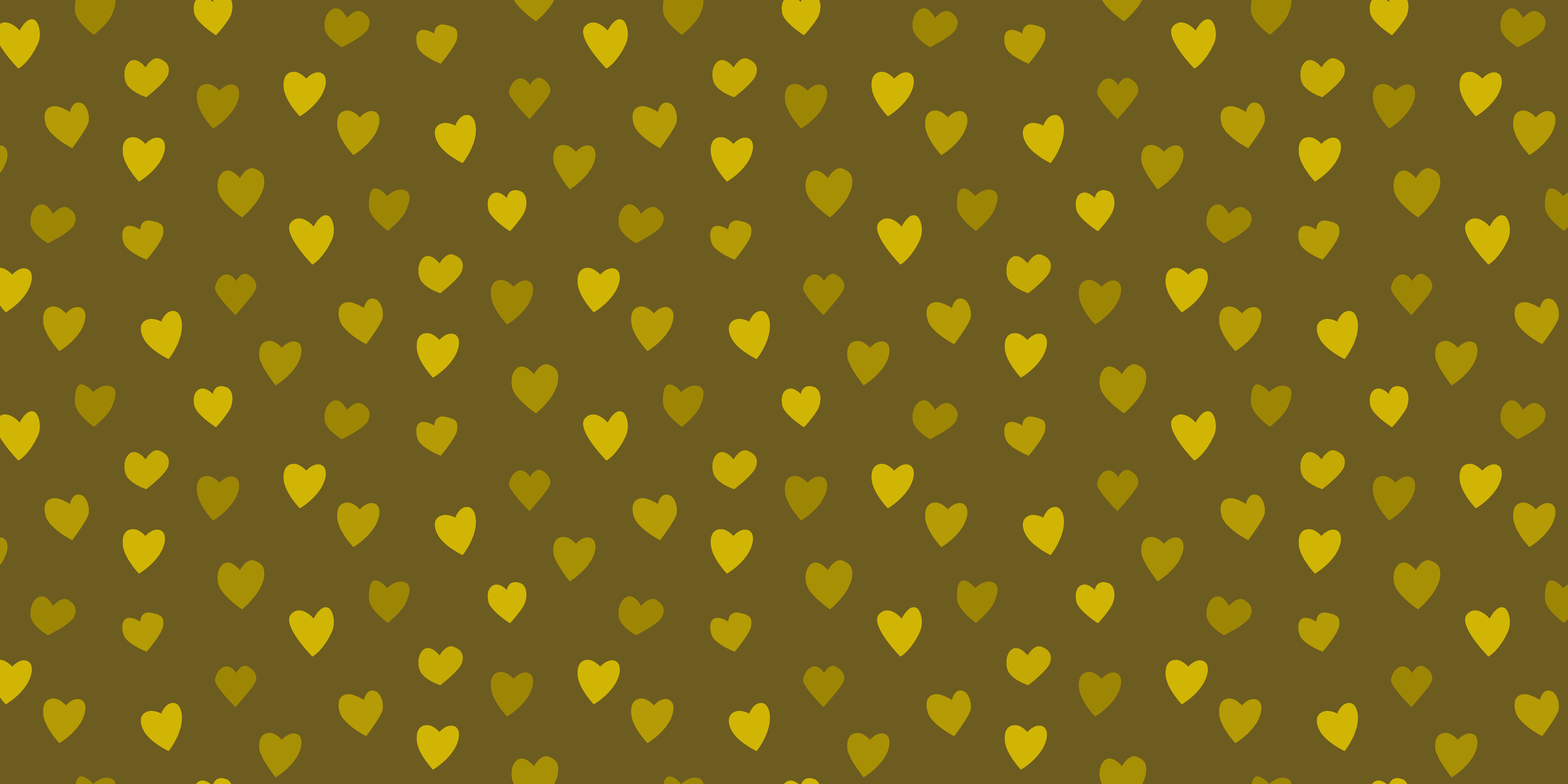 Golden hearts background seamless pattern