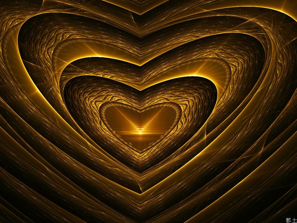 Gold Hearts Wallpaper