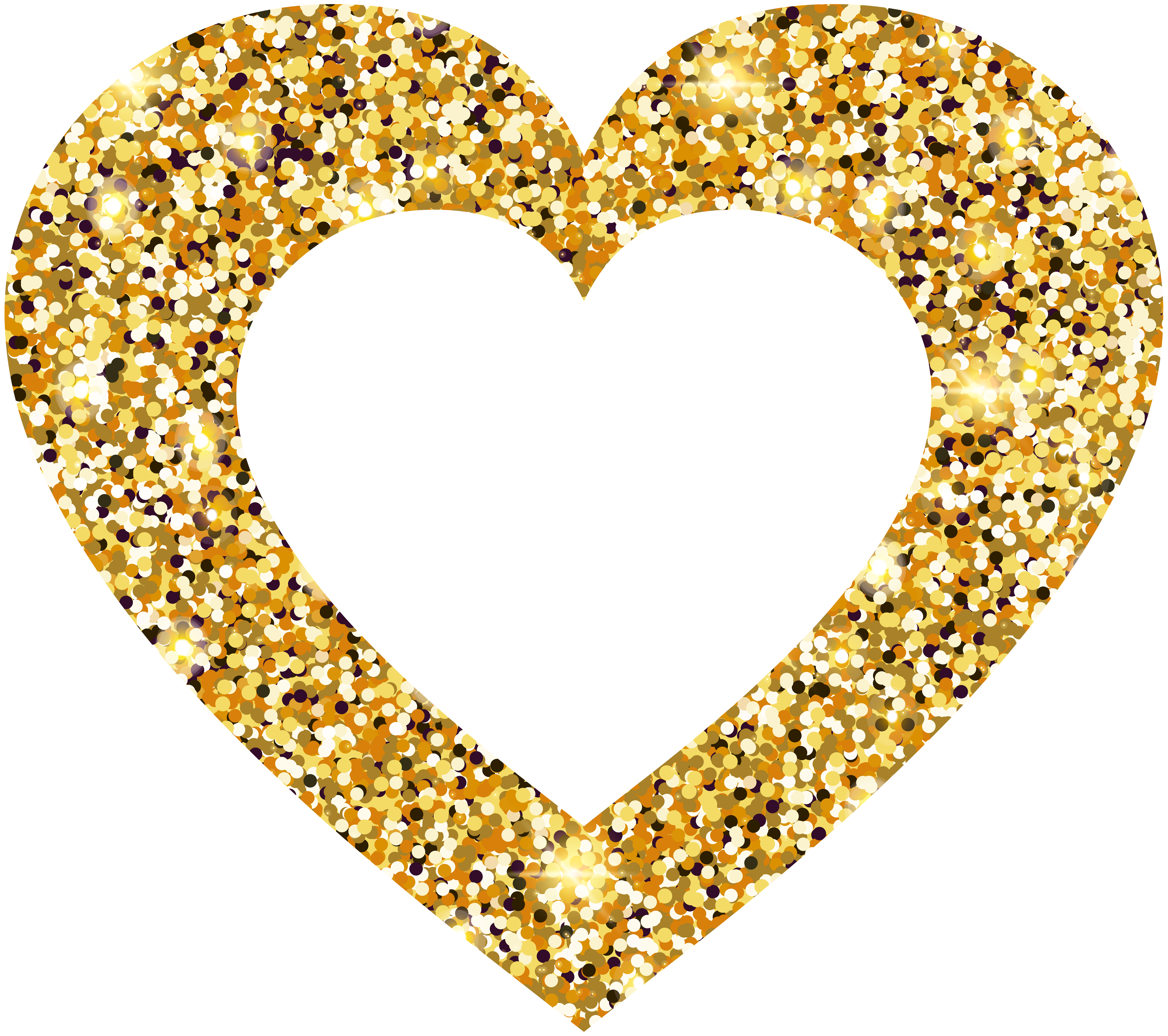 Golden Heart Transparent Clip Art Quality Image And Transparent PNG Free Clipart