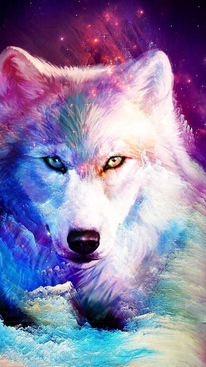 Tema Galaxy Wolf Wolf #galaxy. Carta da parati con animali, Spirito animale, Disegni con lupi