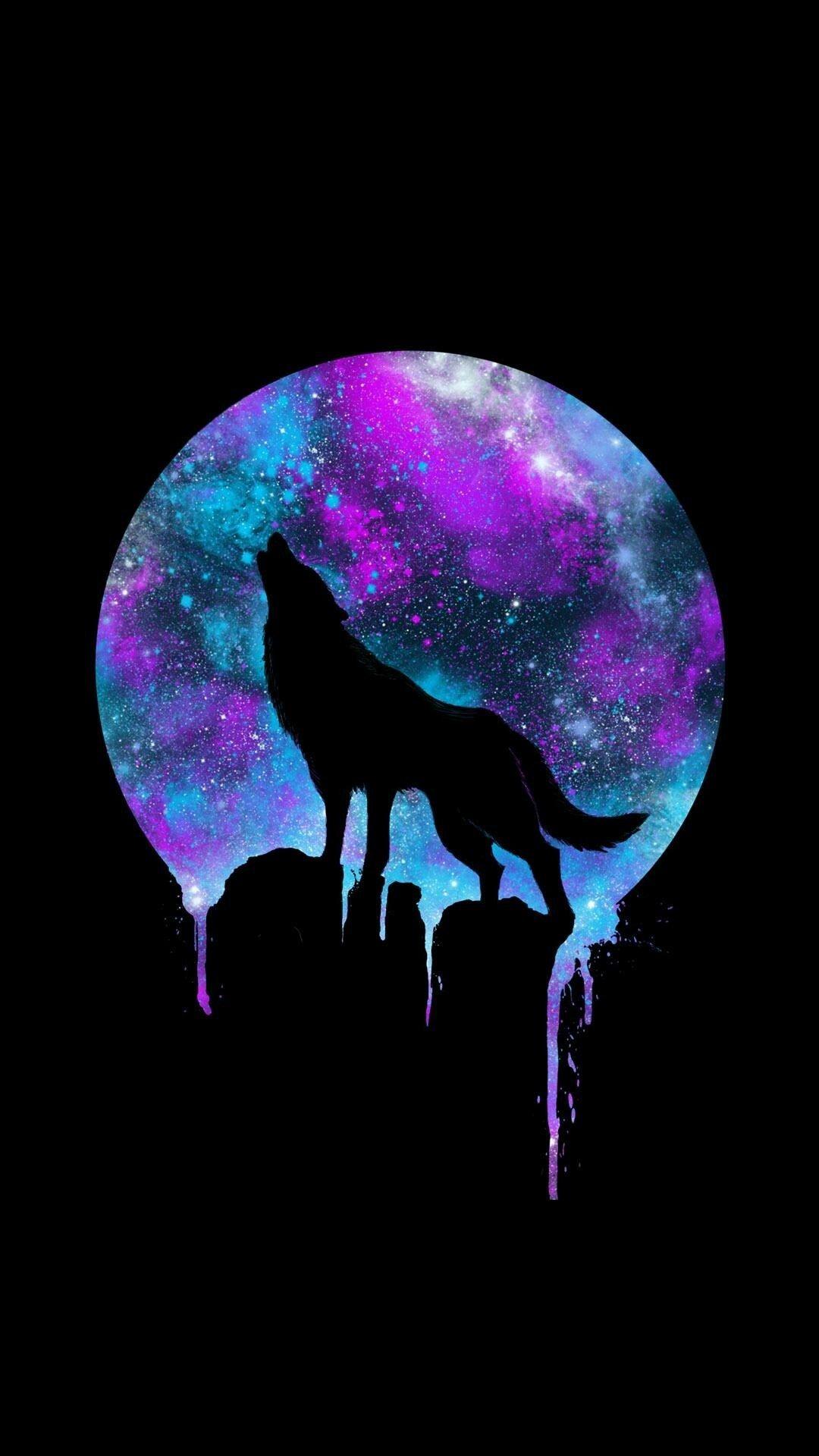 Galaxy Wolf Rainbow Wallpapers - Wallpaper Cave