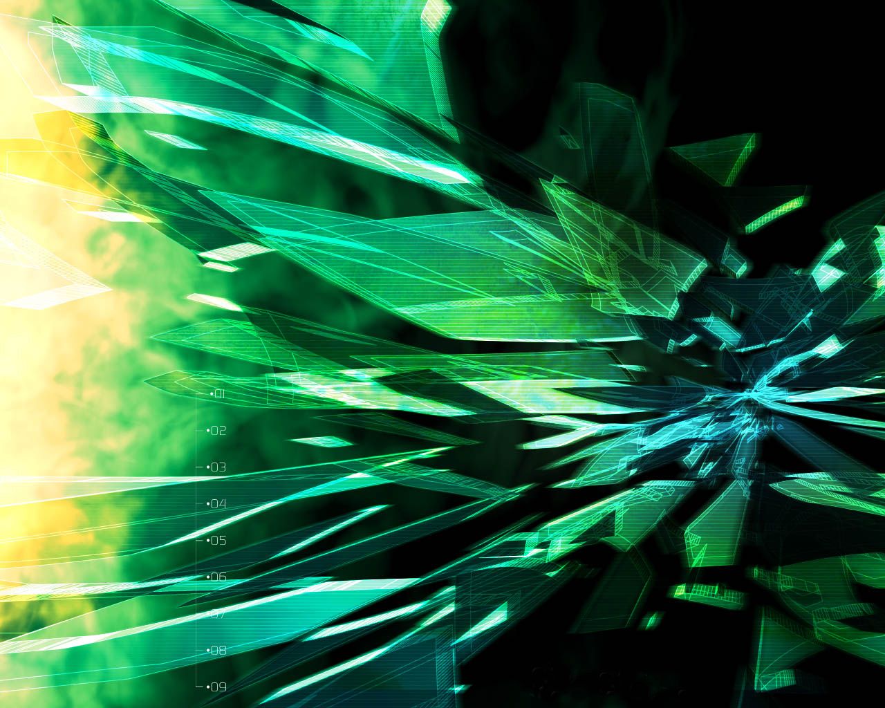 Green Shards Wallpapers - Wallpaper Cave