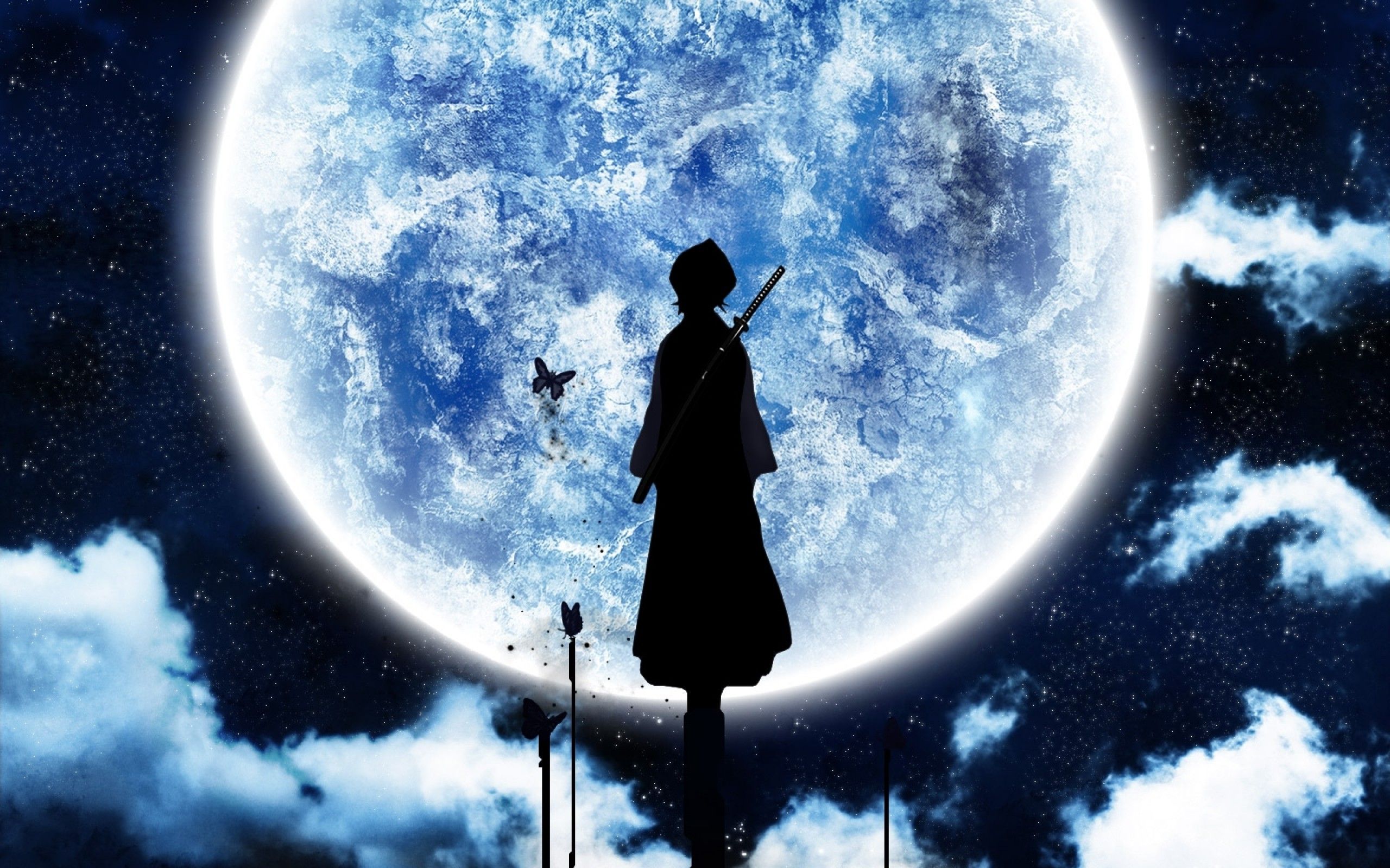Bleach, Moonlight, Moon, Silhouette, Anime Wallpaper HD / Desktop and Mobile Background