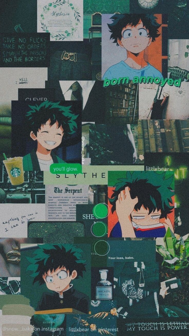 Green Anime Aesthetic Wallpaper