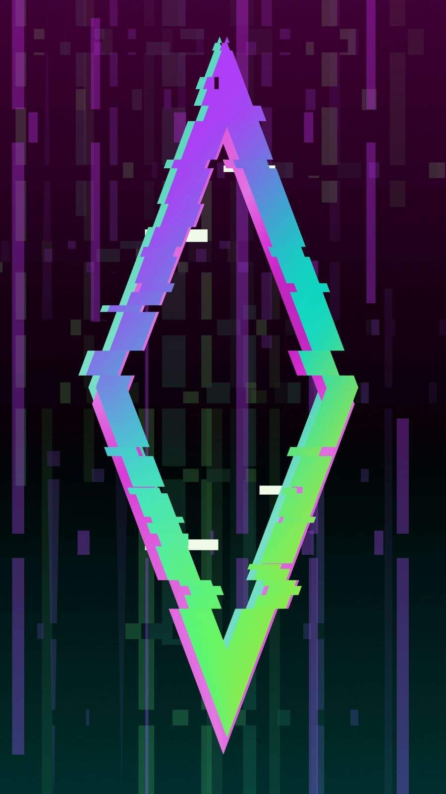 Glitch Triangle iPhone Wallpaper. Glitch wallpaper, iPhone wallpaper, Neon wallpaper