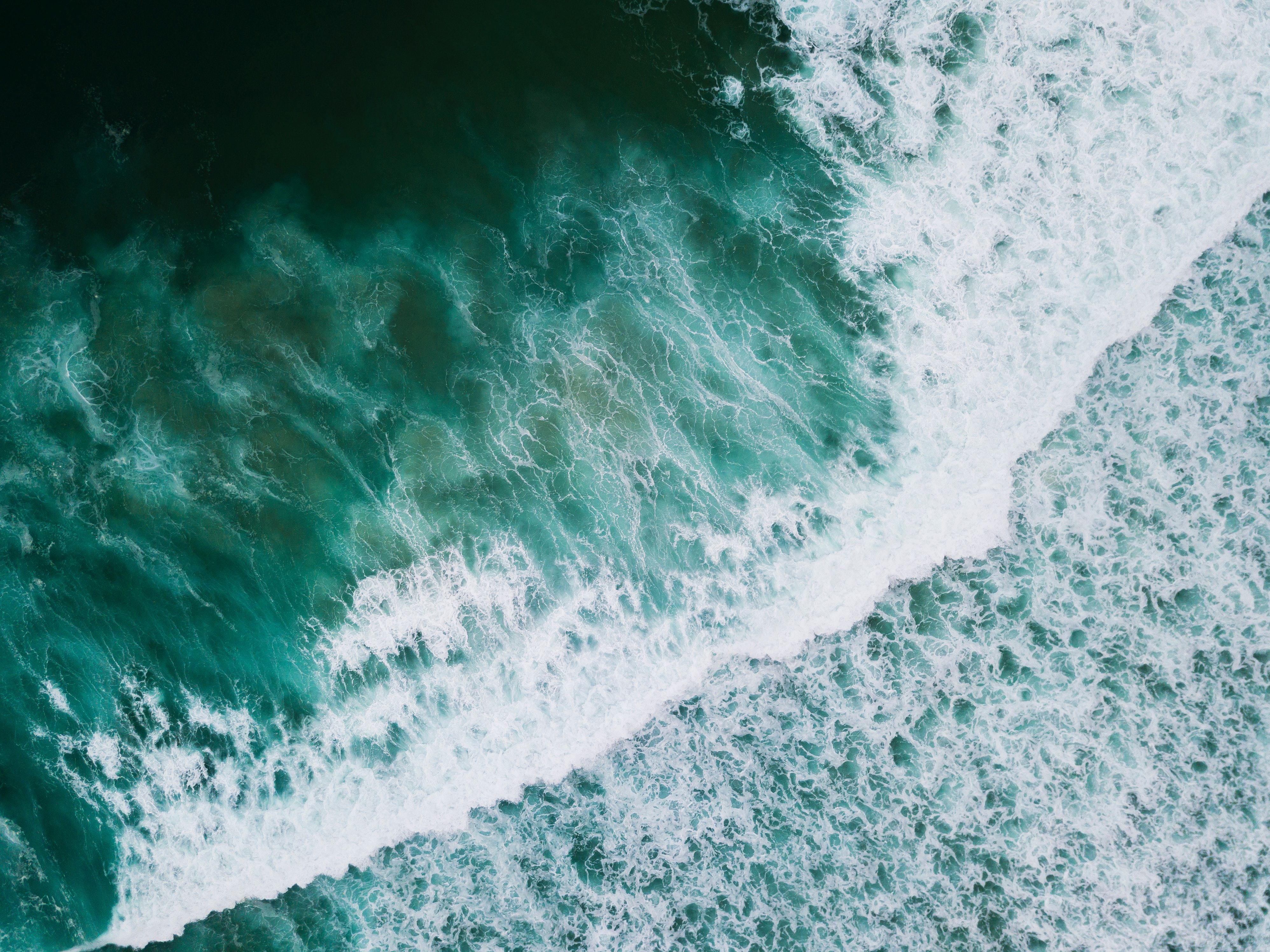 3992x2992 #ocean, #wave, #wafe, #drone, #waveing, #background, #water, #green water, #beach, #aerial, #wallpaper, #landscape, #sea, #nature, #Creative Commons image, #water green HD Wallpaper
