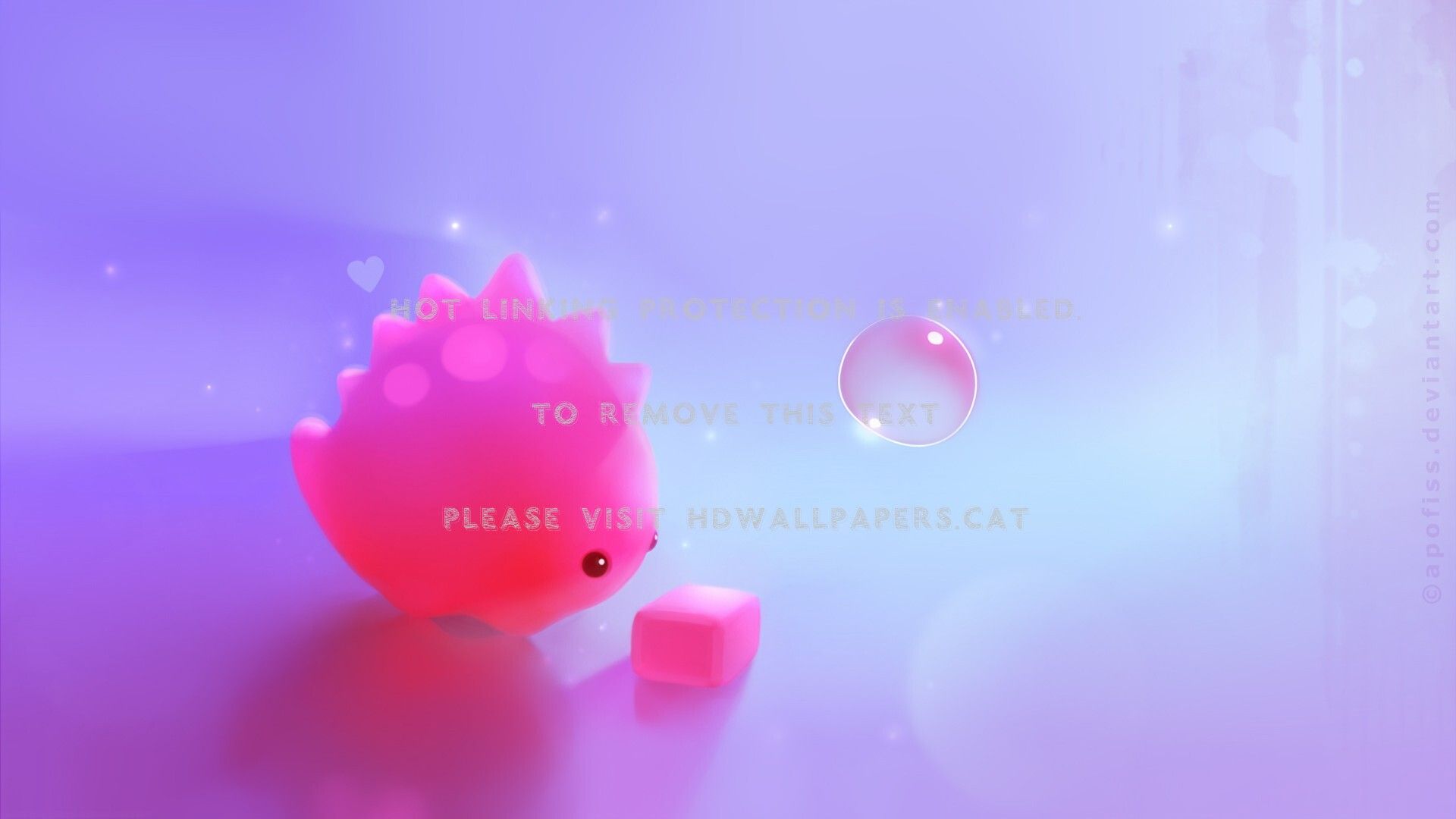 pink dino 3D cube sweet beautiful cute and