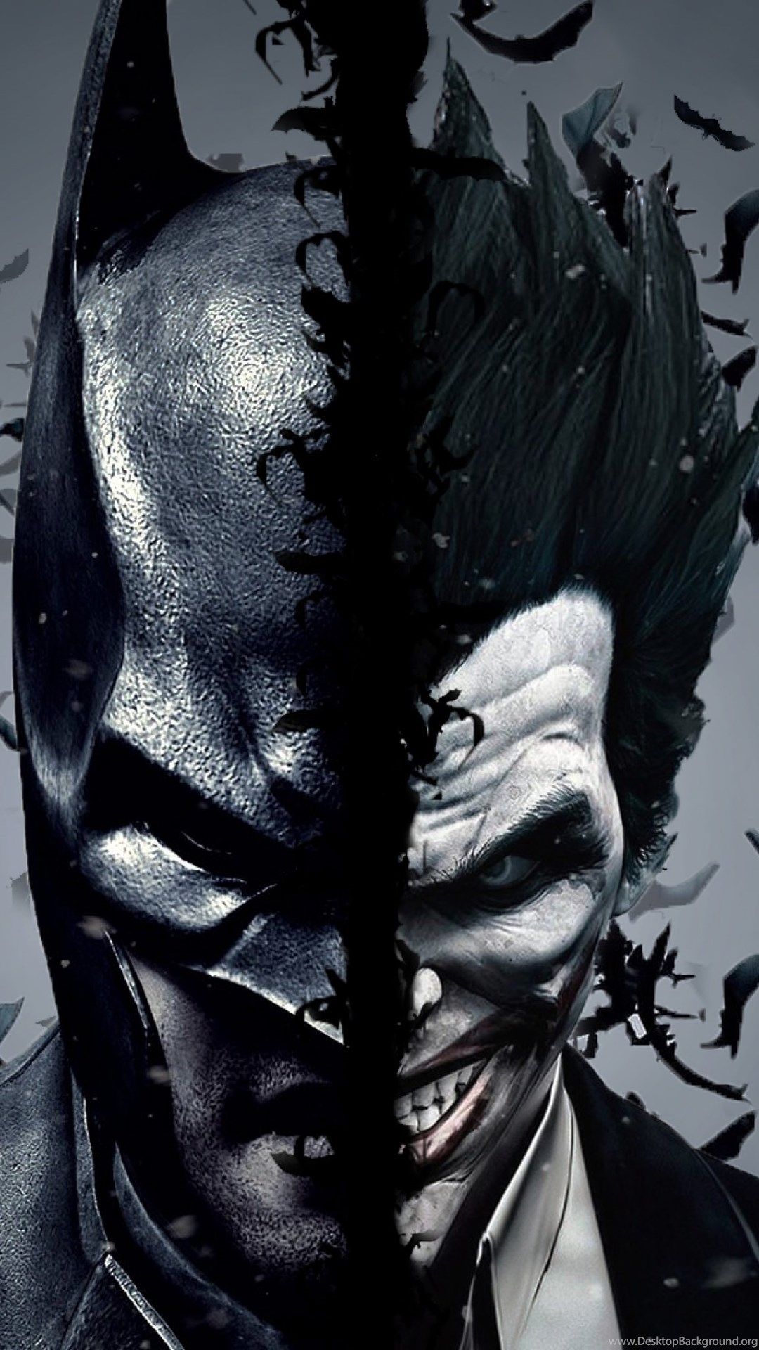 Batman Vs Joker Dual Screen iPad 1 & 2 Wallpaper Desktop Background