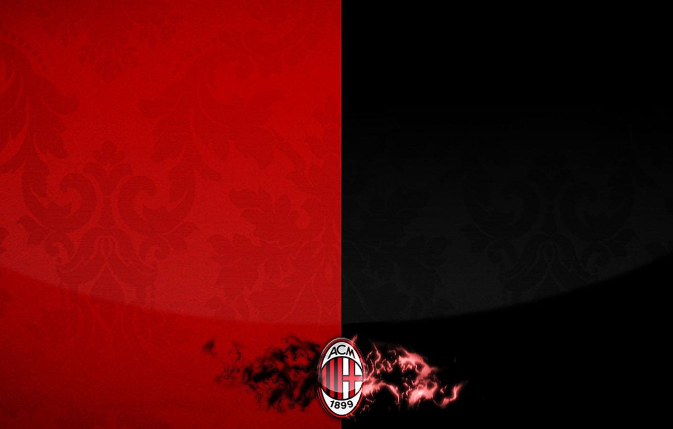 Wallpaper wallpaper, sport, logo, football, AC Milan image for desktop, section спорт