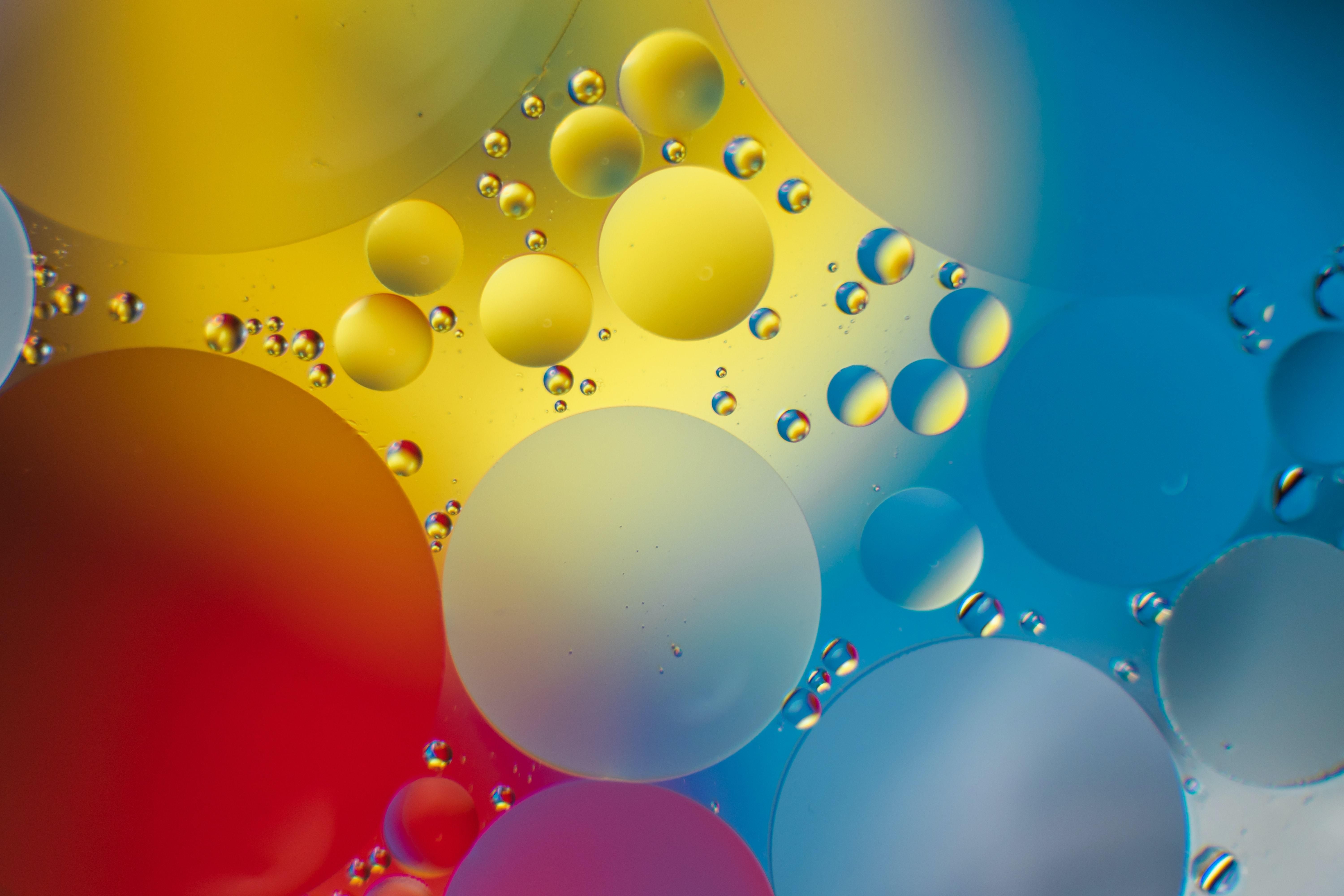 wallpaper bubbles, circles, gradient, water, glare HD, Widescreen, High Definition