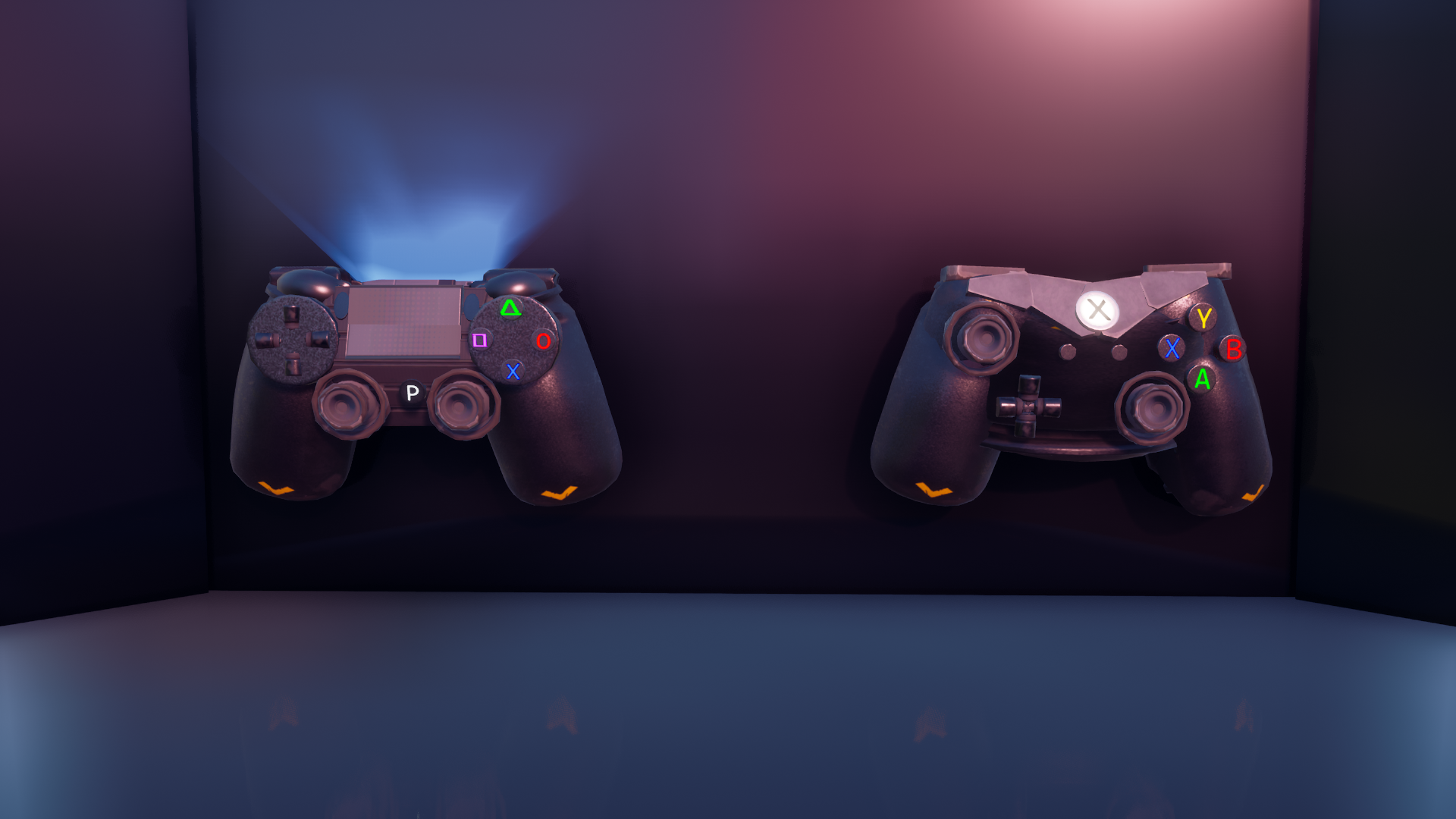 I built a PS4 and an Xbox controller