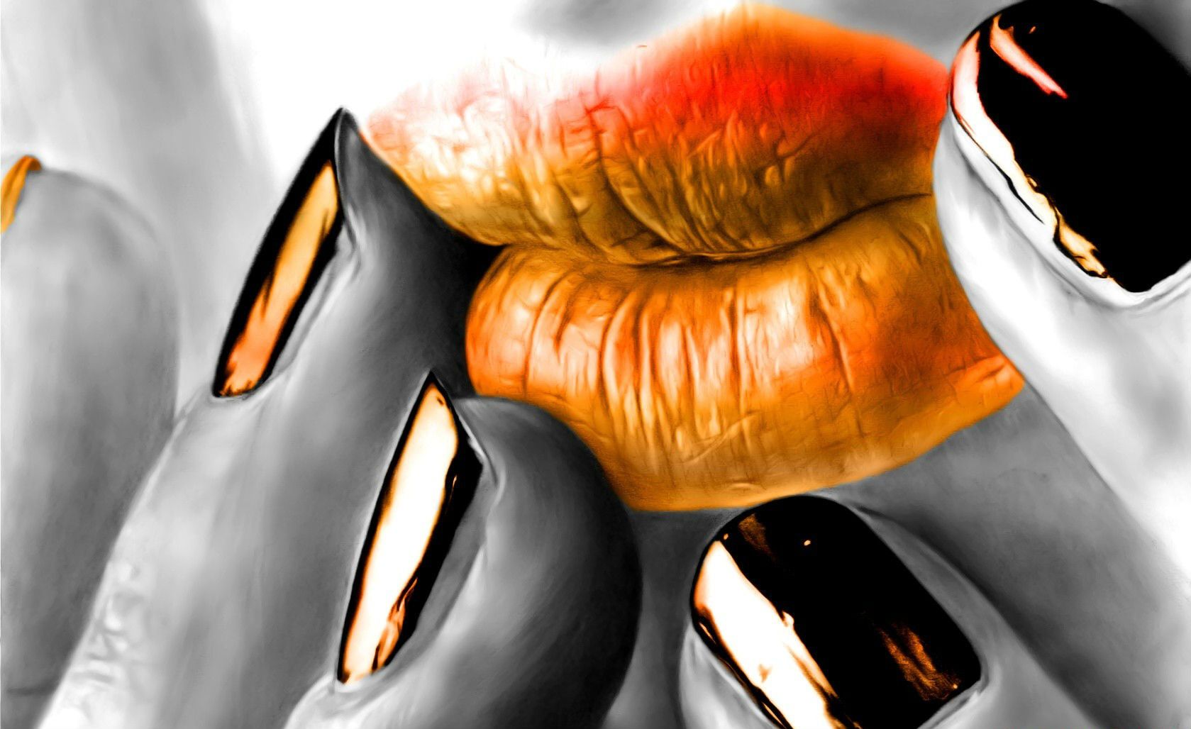 Orange Lips Wallpapers - Wallpaper Cave