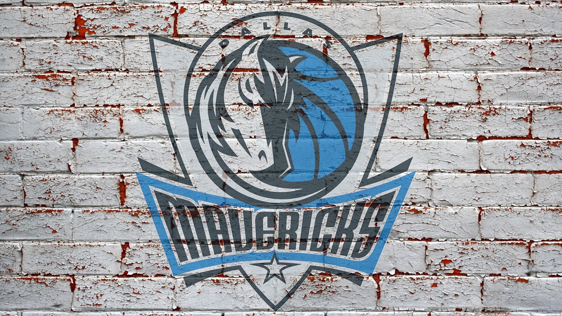 NBA Dallas Mavericks Logo On Brick Wall 1920x1080 HD NBA / Dallas Mavericks. Mavericks logo, Dallas mavericks, Dallas