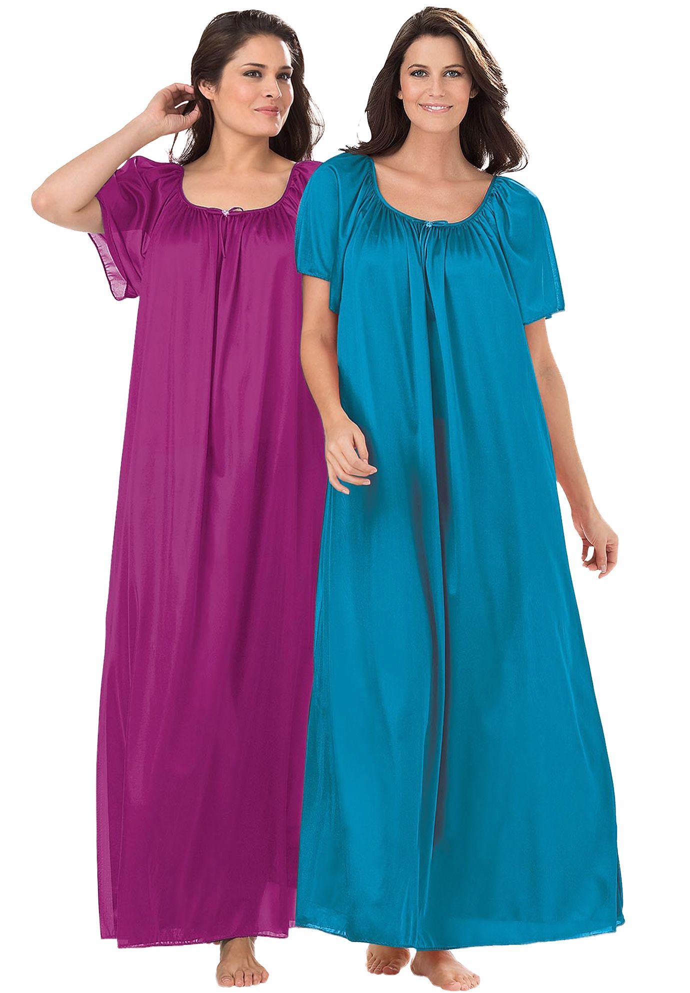2 Pack Nightgown By Only Necessities®. Plus Size Only Necessities. Woman Within. Night Gown, Plus Size Sleepwear, Nightgowns For Women