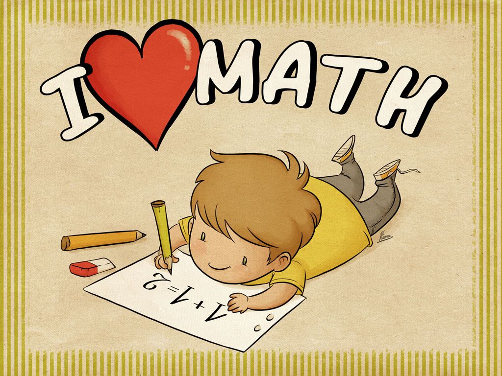 Math Games 4 Kids: [Free Download] I Love Math Wallpaper and Sheet