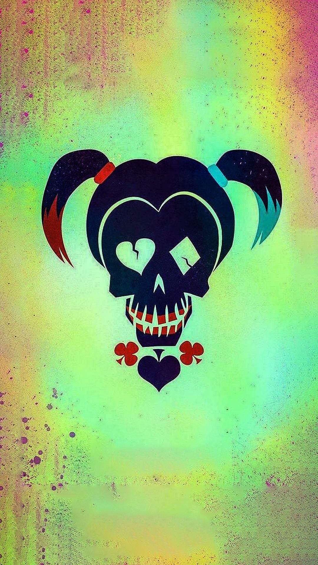 Harley Quinn Logo [Custom Edit]. iPhone X Wallpaper X Wallpaper HD