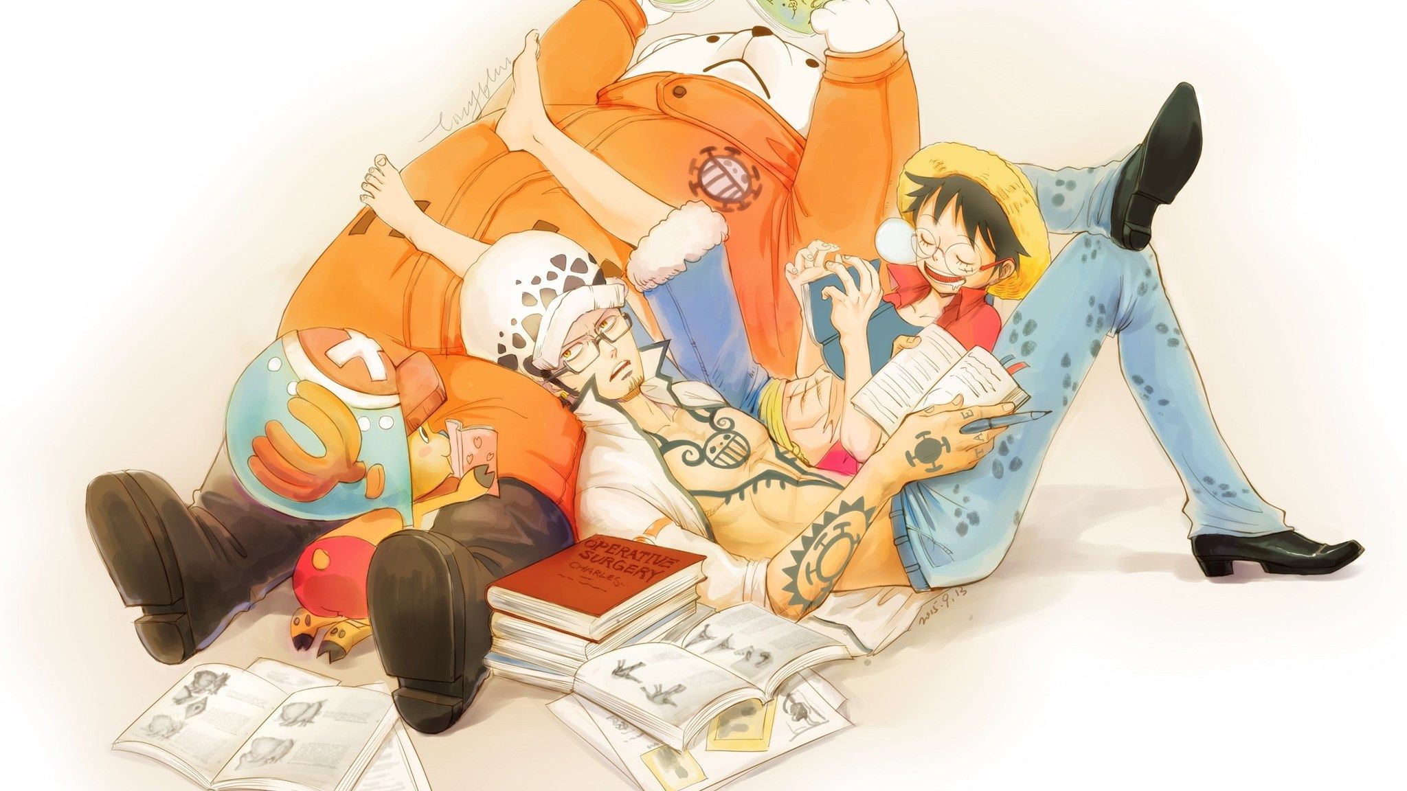 ONE PIECE Monkey D Luffy Bepo Trafalgar Law Tony Tony Chopper. Desktop Background