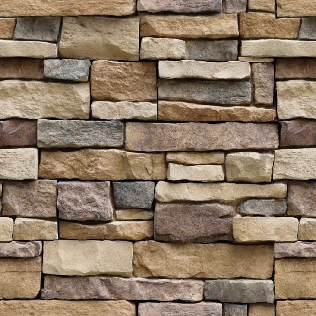 Indian Royals Modern Brick Wall 3D Wallpaper Sticker (PVC, Multicolour): Amazon.in: Home Improvement