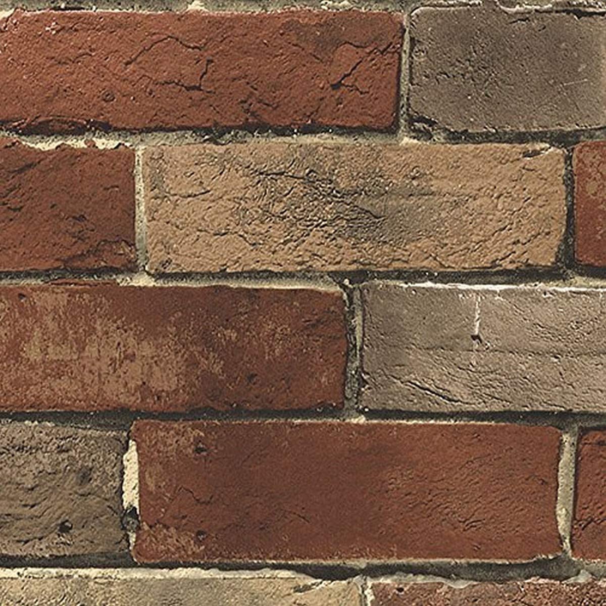Wallpaper Faux Smooth Rust Tuscan Brick Wall, Looks Real Up!, Painting Supplies, Tools & Wall Treatments