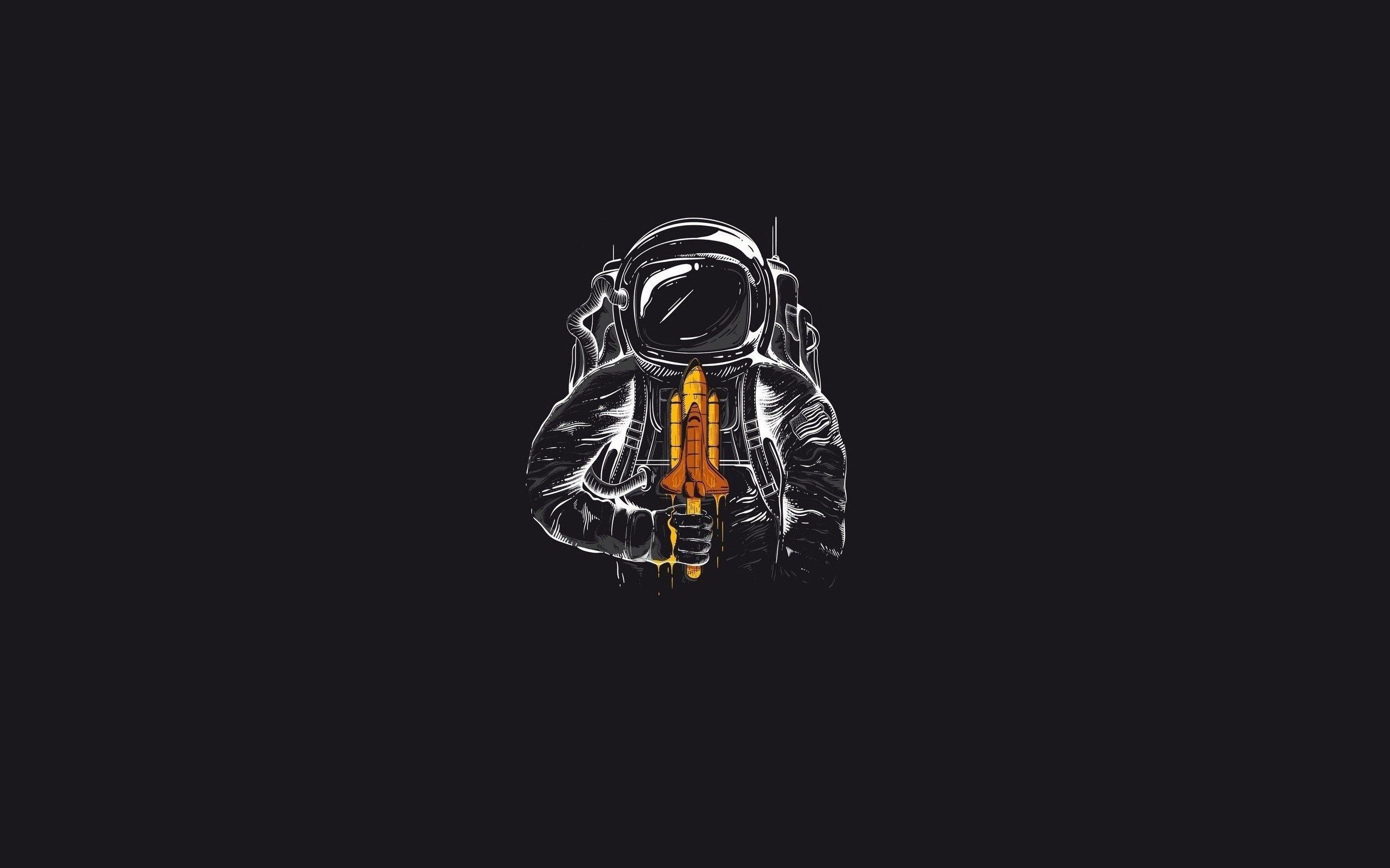 Spaceman Spaceship Art wallpaperx1600