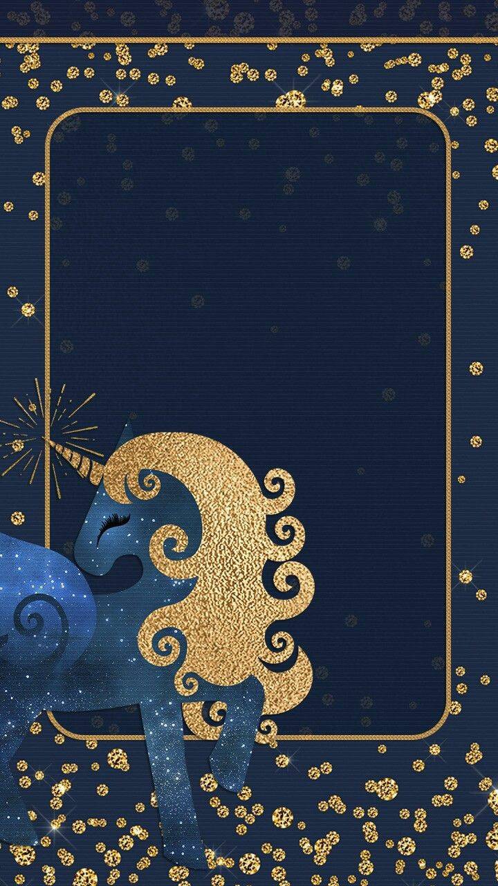 Blue Gold Unicorn wallpapers by Sherrilynn80