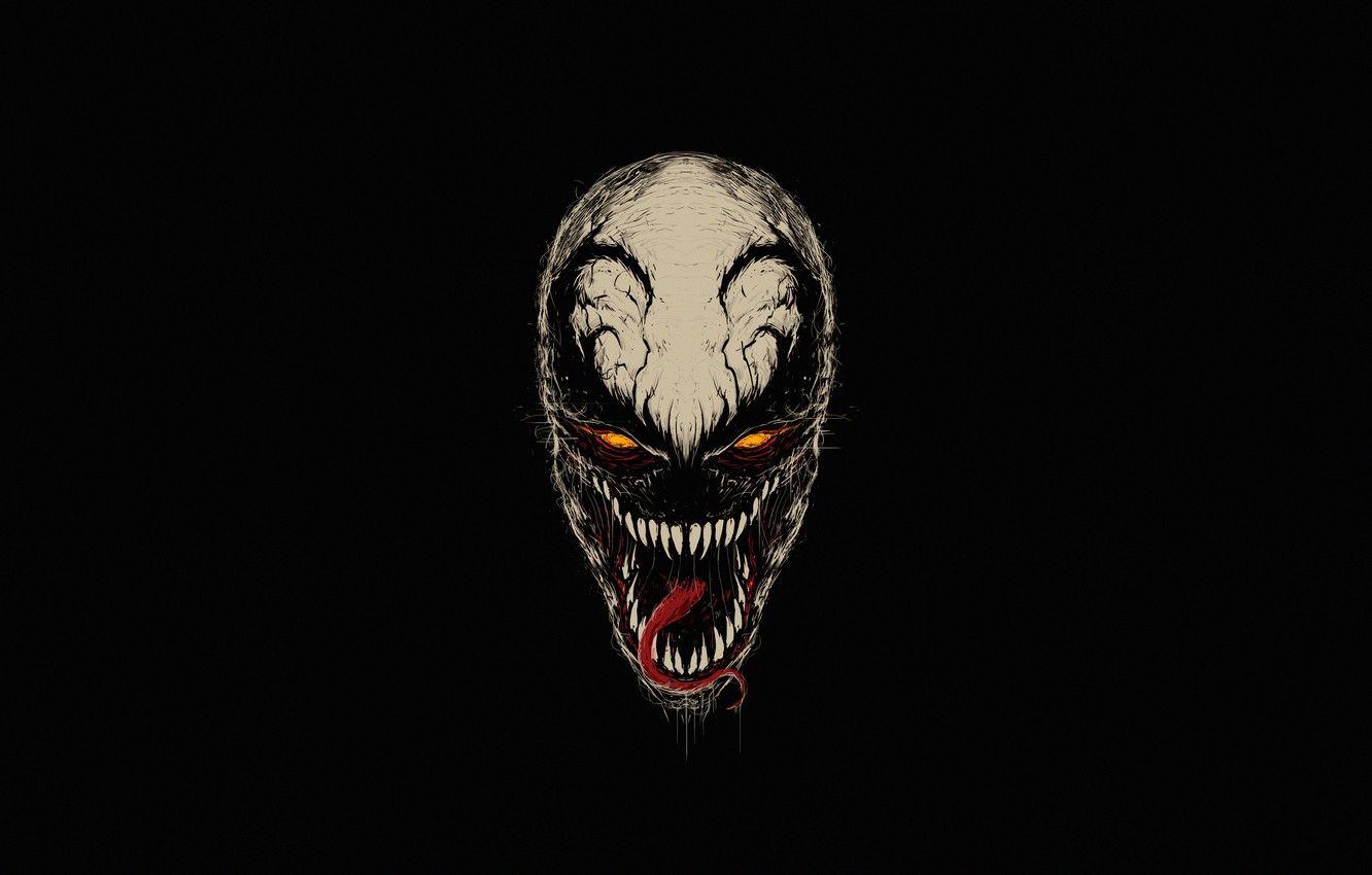 Wallpaper Minimalism, Language, Look, Style, Teeth, Mouth, Background, Fangs, Face, Art, Art, Style, Marvel, Background, Marvel Comics, Helix image for desktop, section минимализм