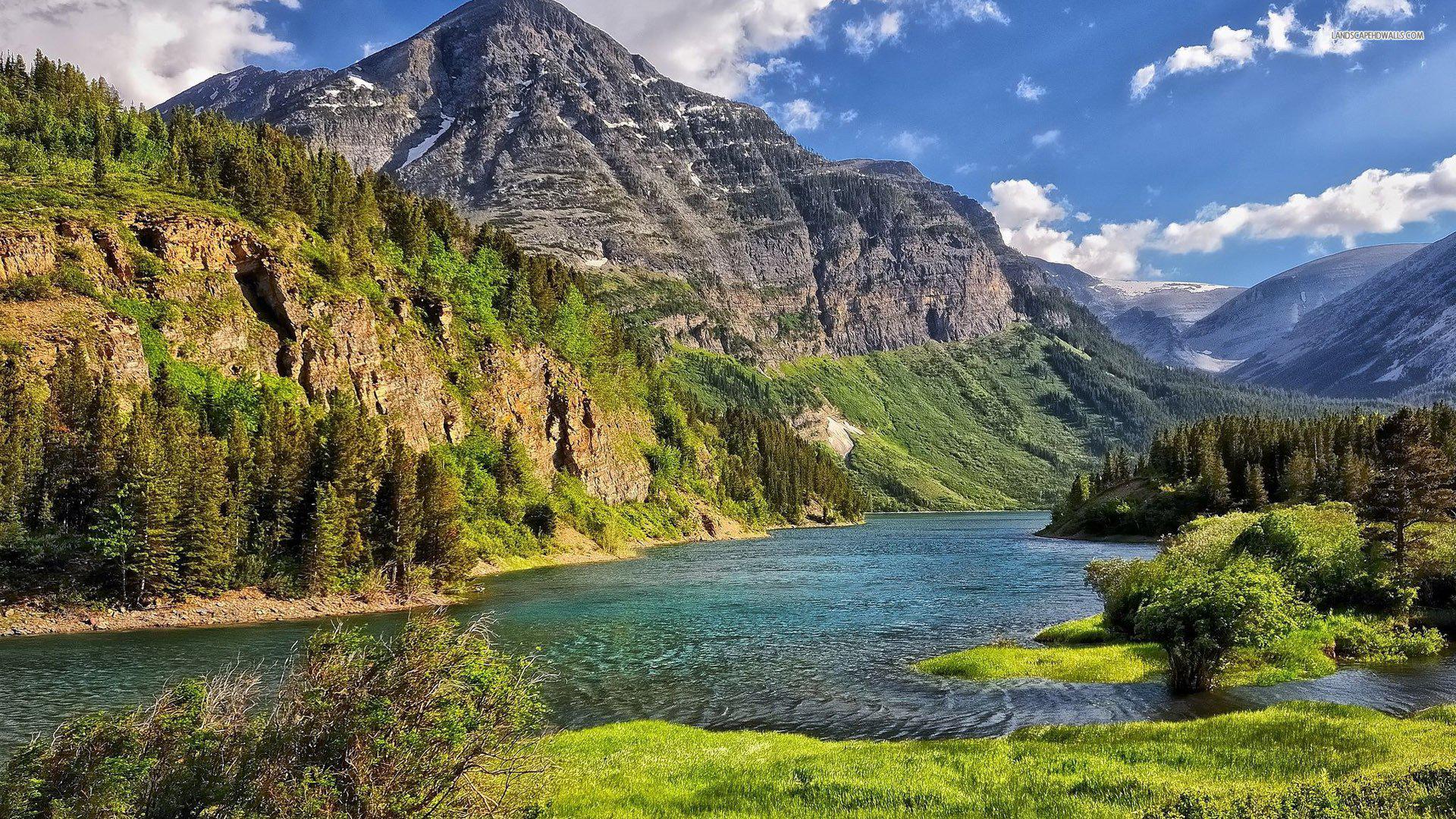 River in the mountains, wallpaper v.9.5 png