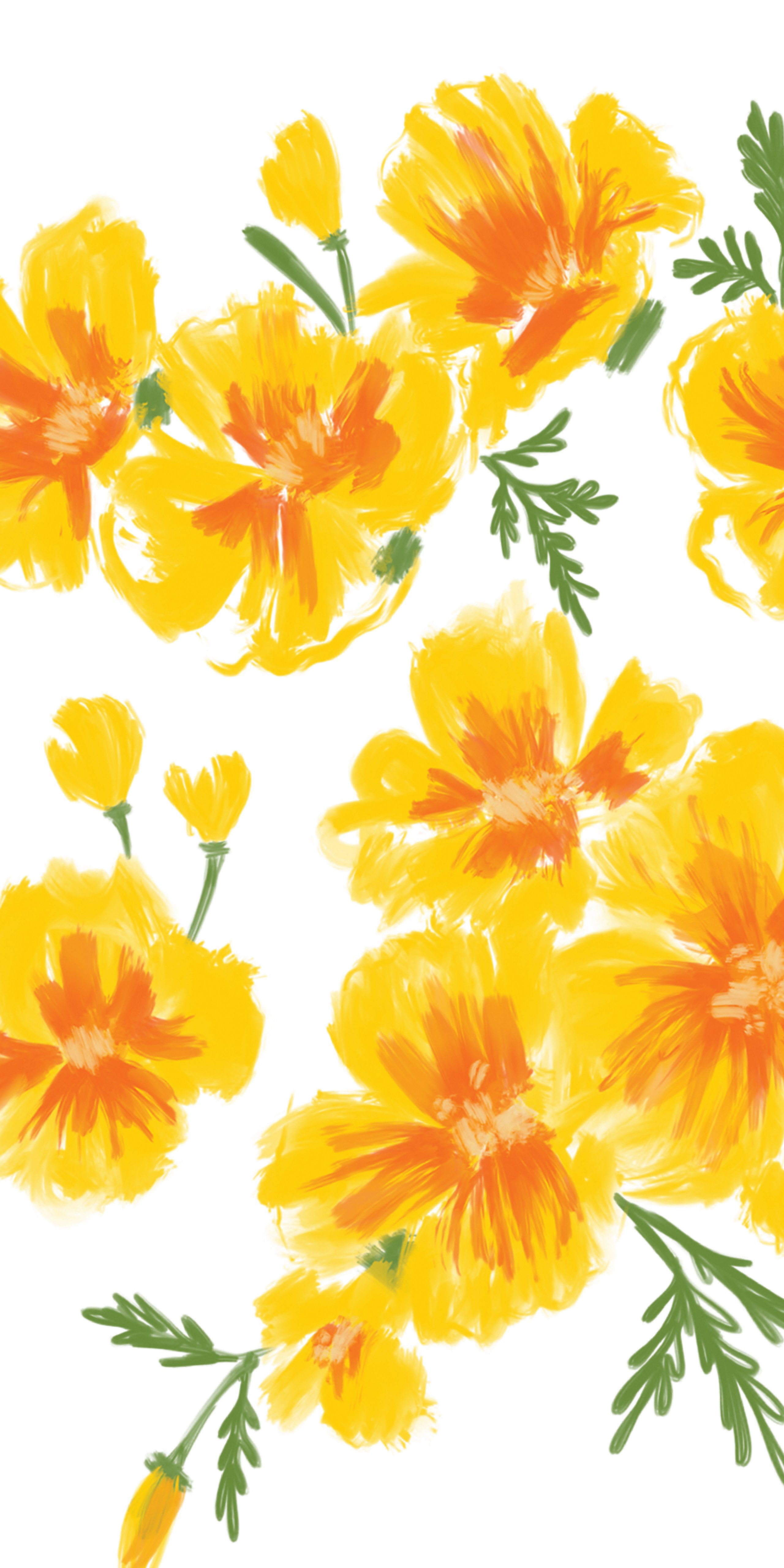 Yellow #Poppies. #Casetify #iPhone #Art #Design #Poppy #Floral #Flowers. iPhone wallpaper yellow, iPhone prints, Flower drawing