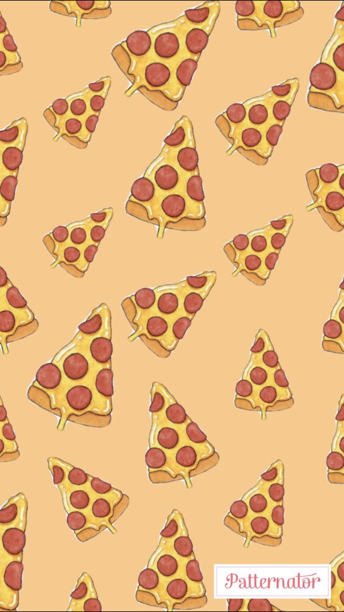 Pizza wallpaper made with patternator. Pizza wallpaper, Cute pizza, Cute emoji wallpaper