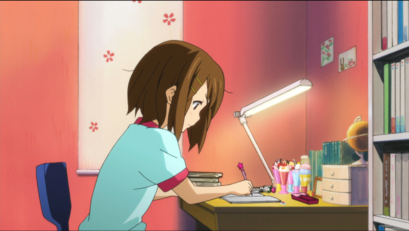 Picture Of Anime Girl Studying