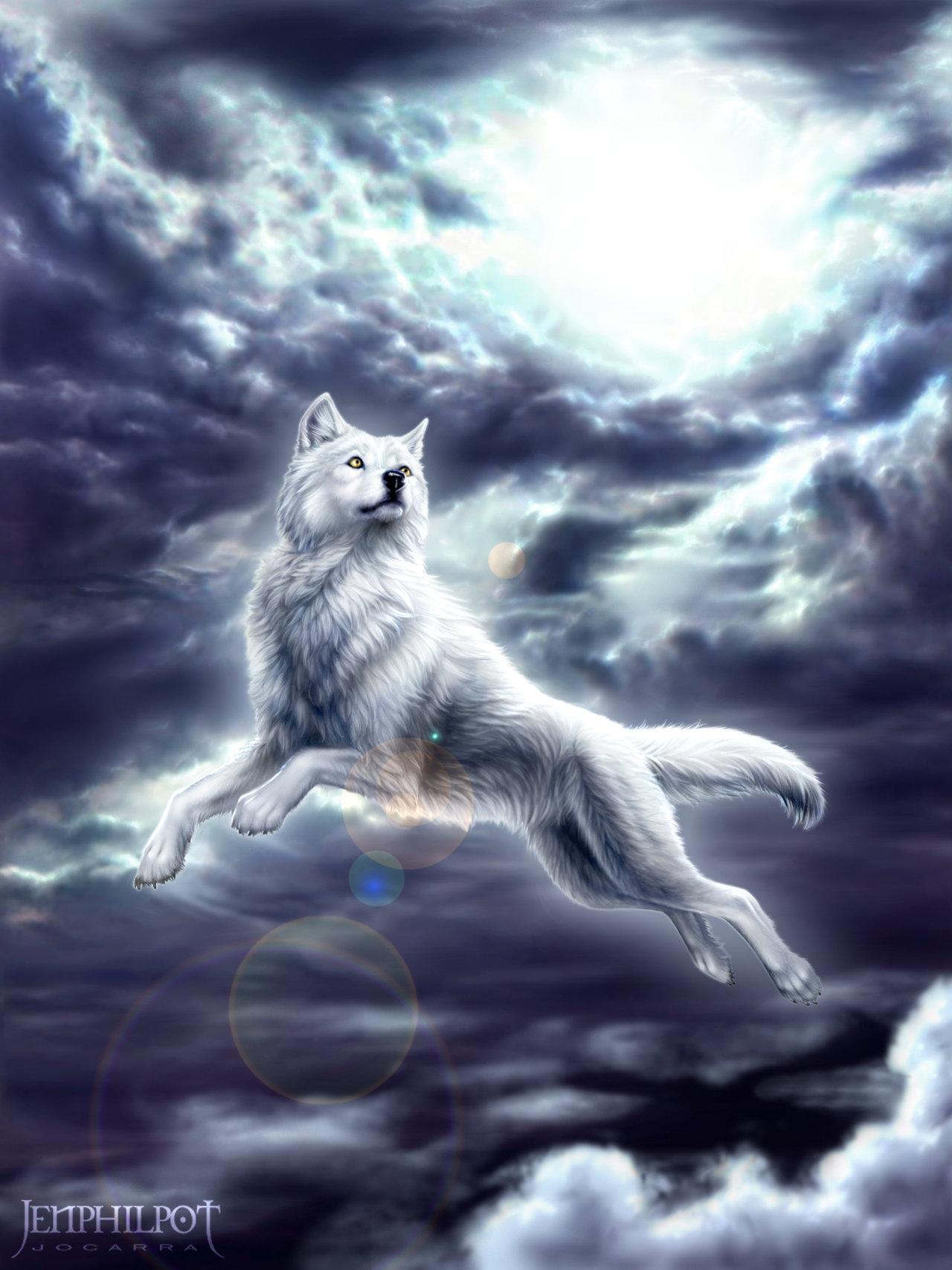 Cool Spirit Wolf Wallpaper