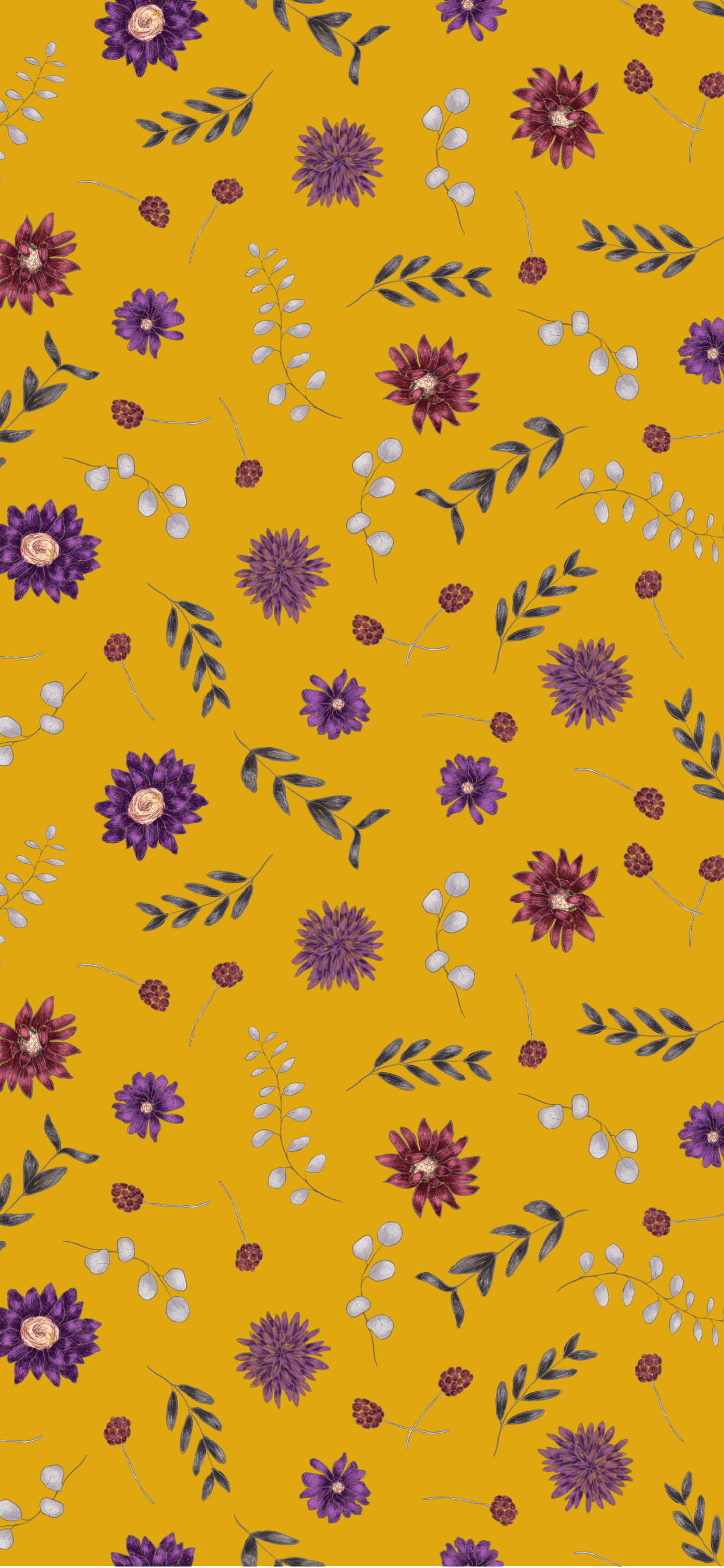 iPhone Floral Wallpaper Yellow