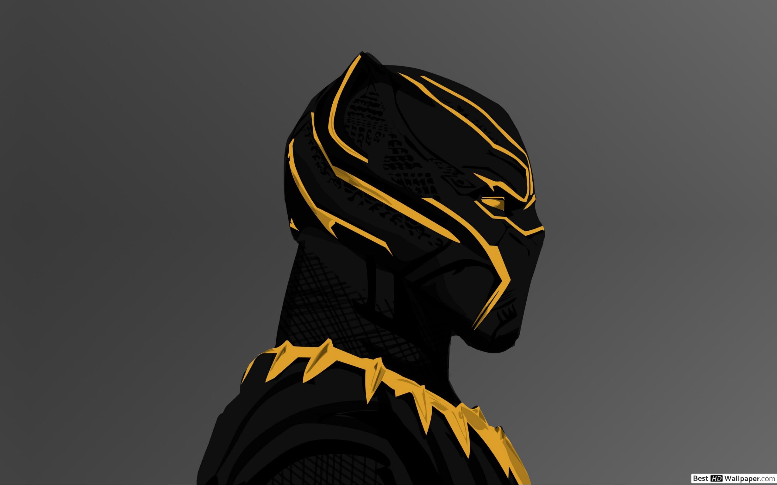 Black Panther, (Black Minimalist) HD wallpaper download