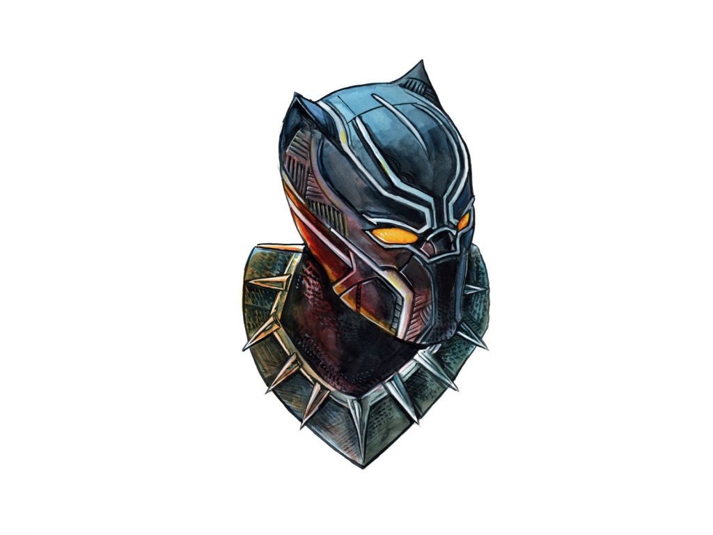 Desktop Wallpaper Black Panther, Marvel Comics, Face, Art, HD Image, Picture, Background, 256f31