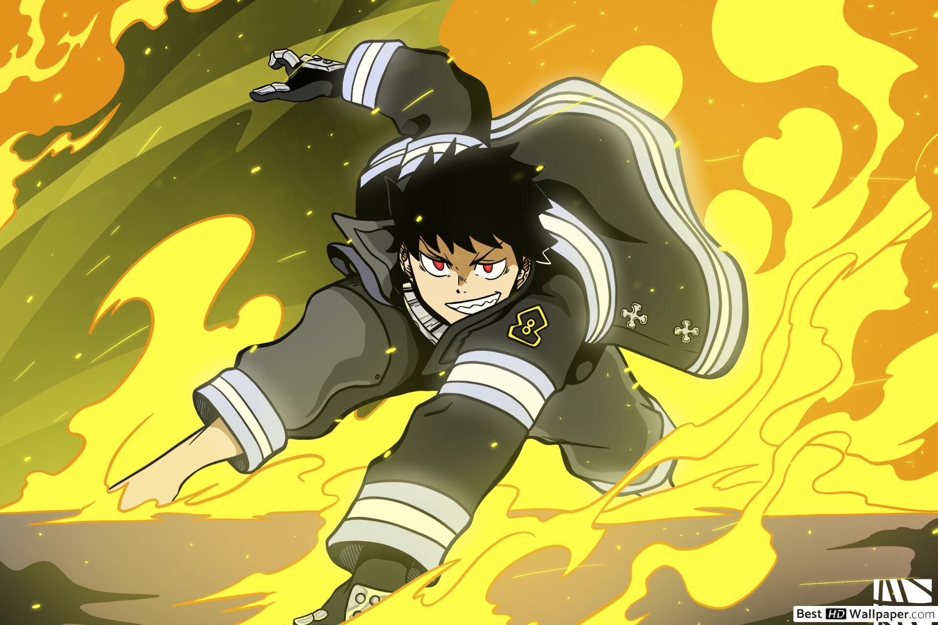 Fire Force Kusakabe Flames HD wallpaper download