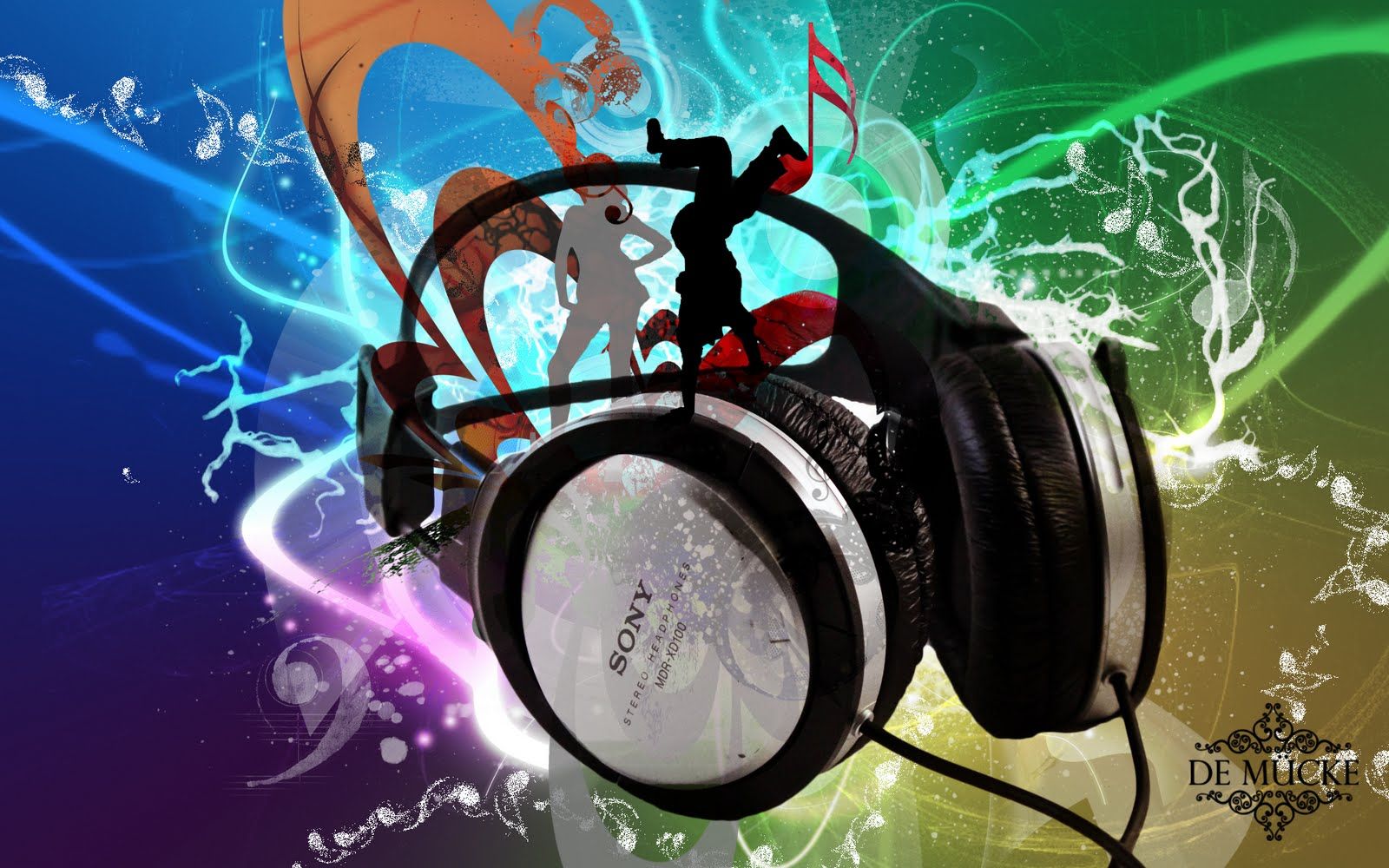 Headphones Music HD Wallpaper. Decor di Design