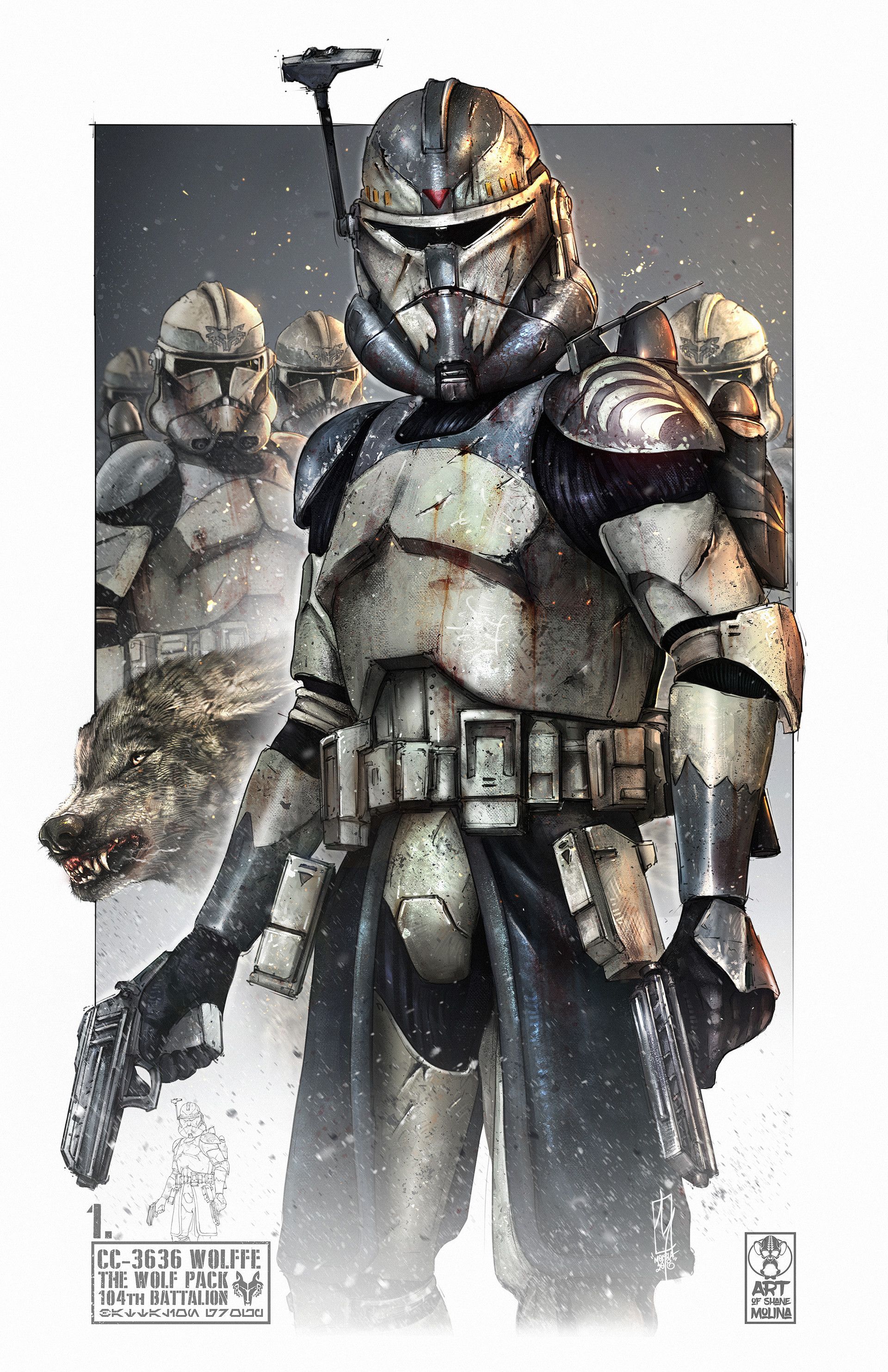 CC 3636 WOLFFE, Shane Molina. Star Wars Characters Picture, Star Wars Image, Star Wars Poster