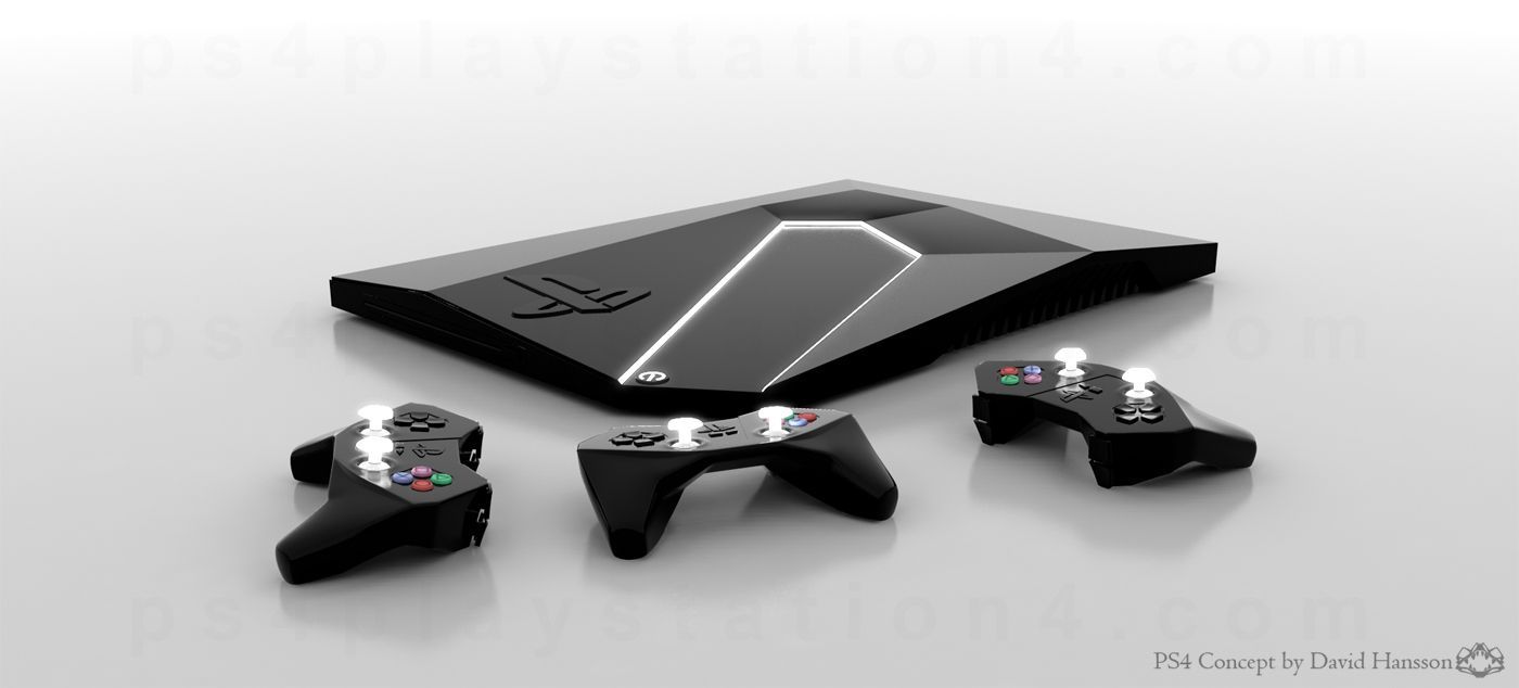 Ps4 Console Concept And Controller