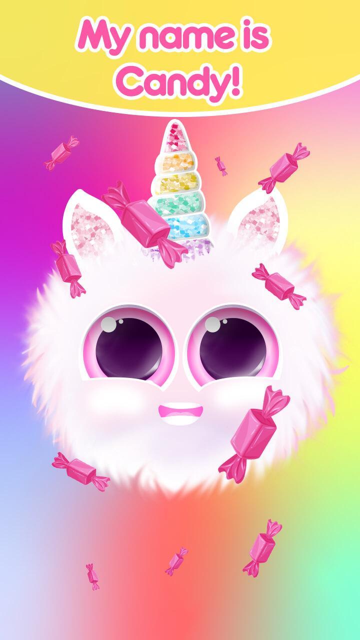 Pink Fluffy Unicorn Moving Background for Android