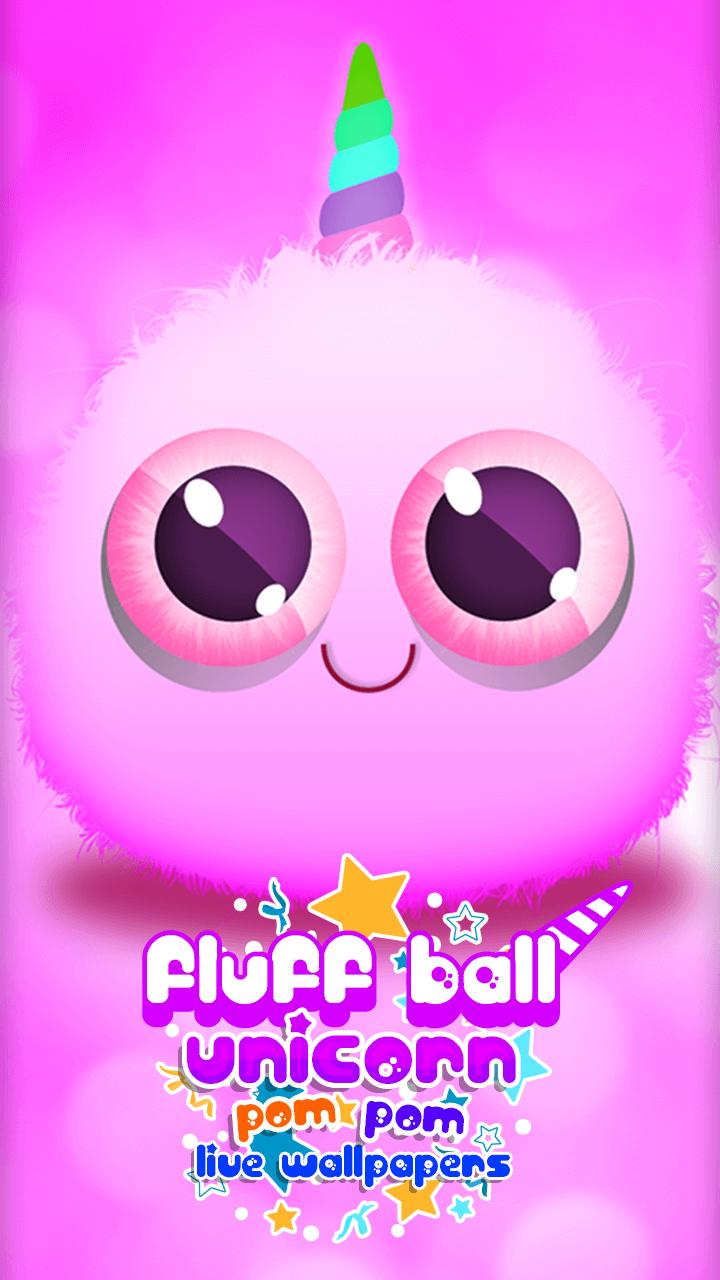 Unicorn Fluff Ball Pom Live Wallpaper for Android