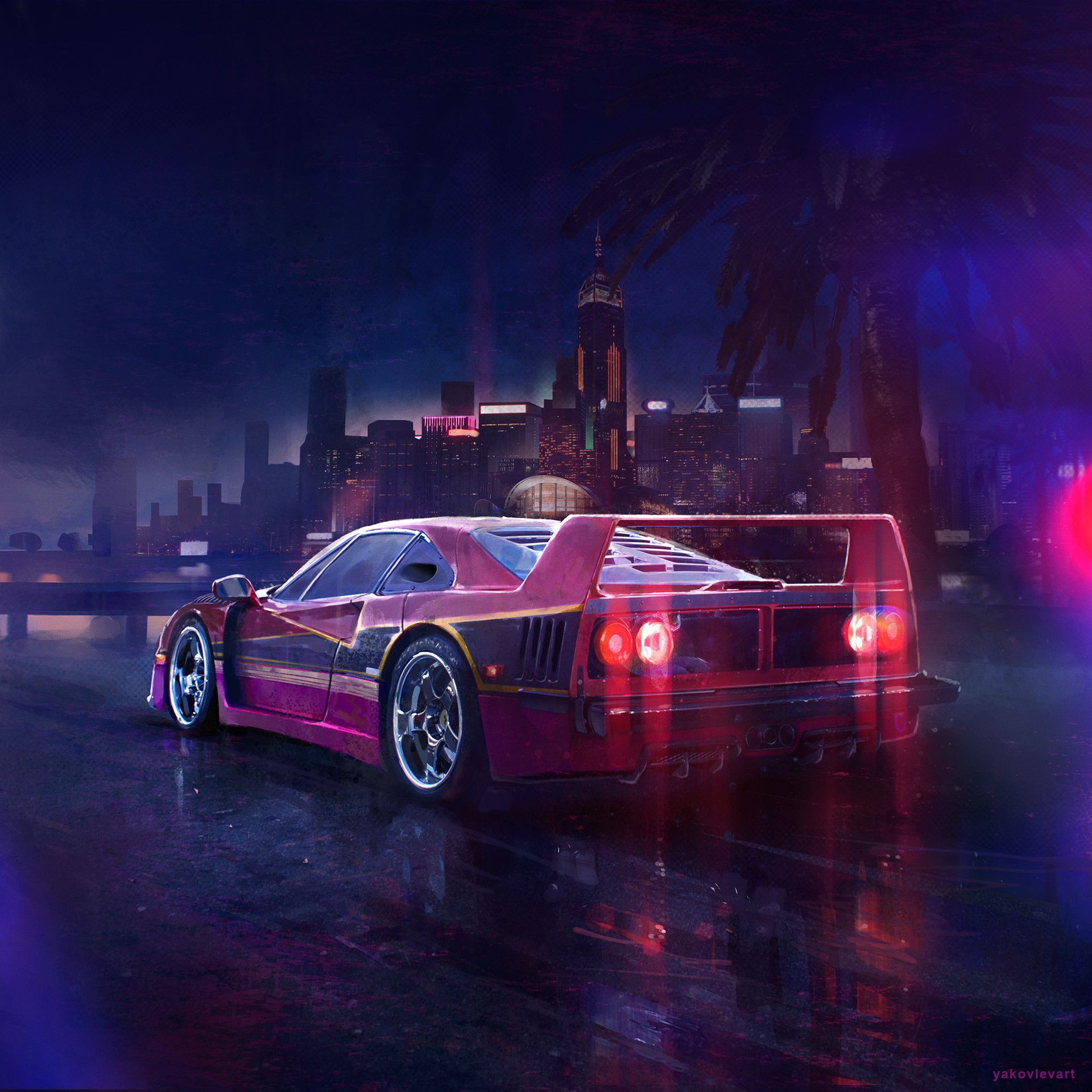 Neon Ferrari Wallpapers - Wallpaper Cave