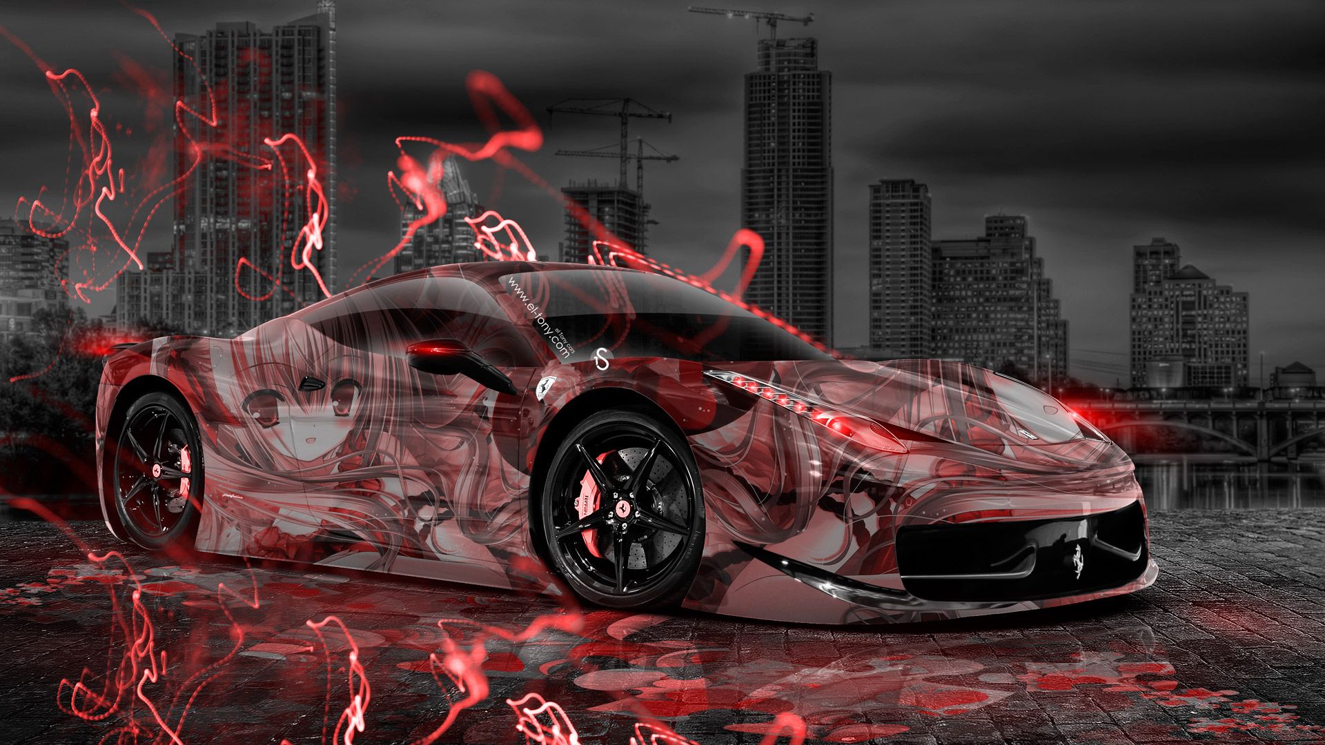 Ferrari 458 Italia Anime Aerography City Car 2014 el Tony