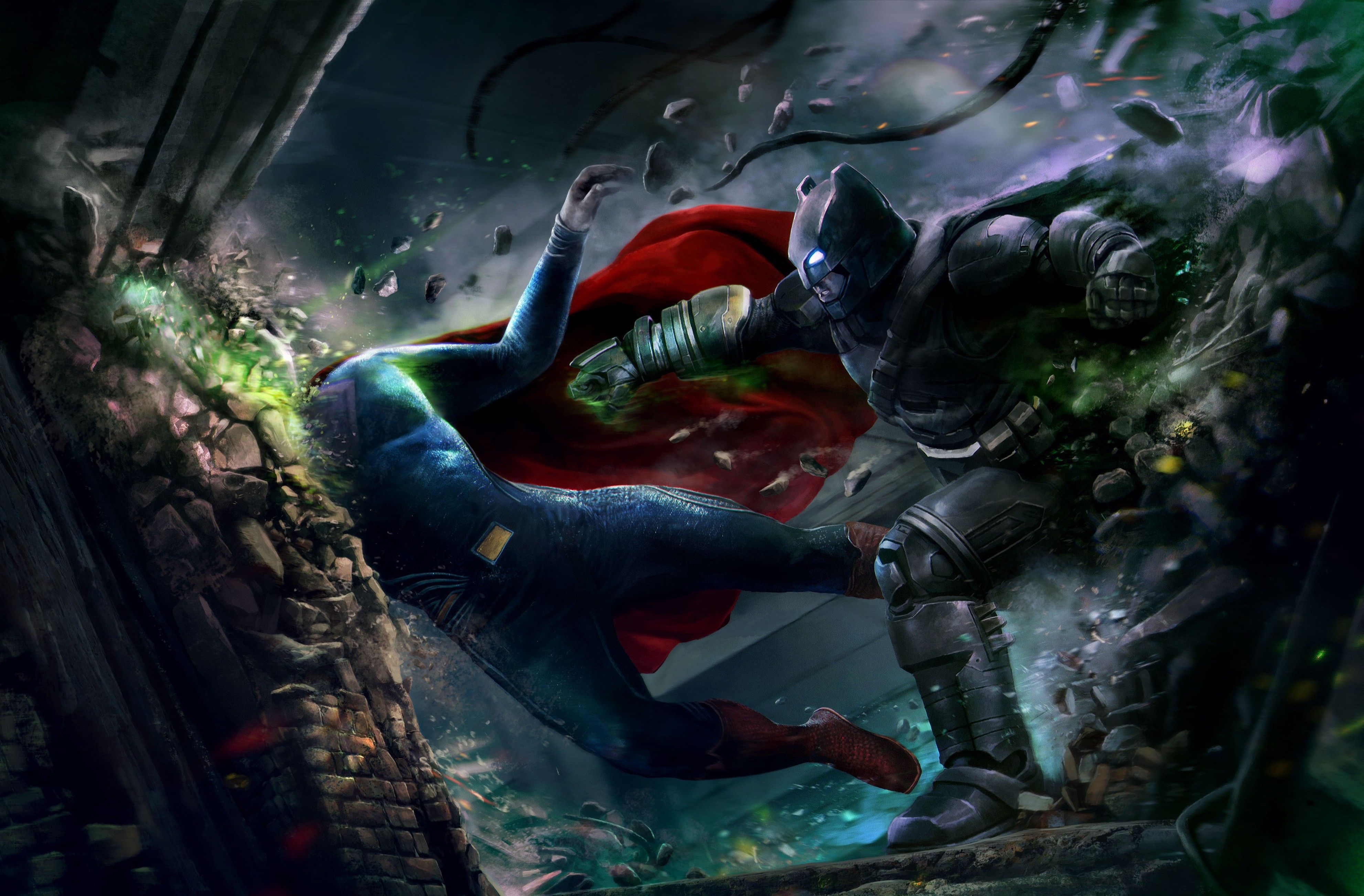 Batman V Superman: Dawn Of Justice, Superman, Batman, Artwork Wallpaper HD / Desktop and Mobile Background