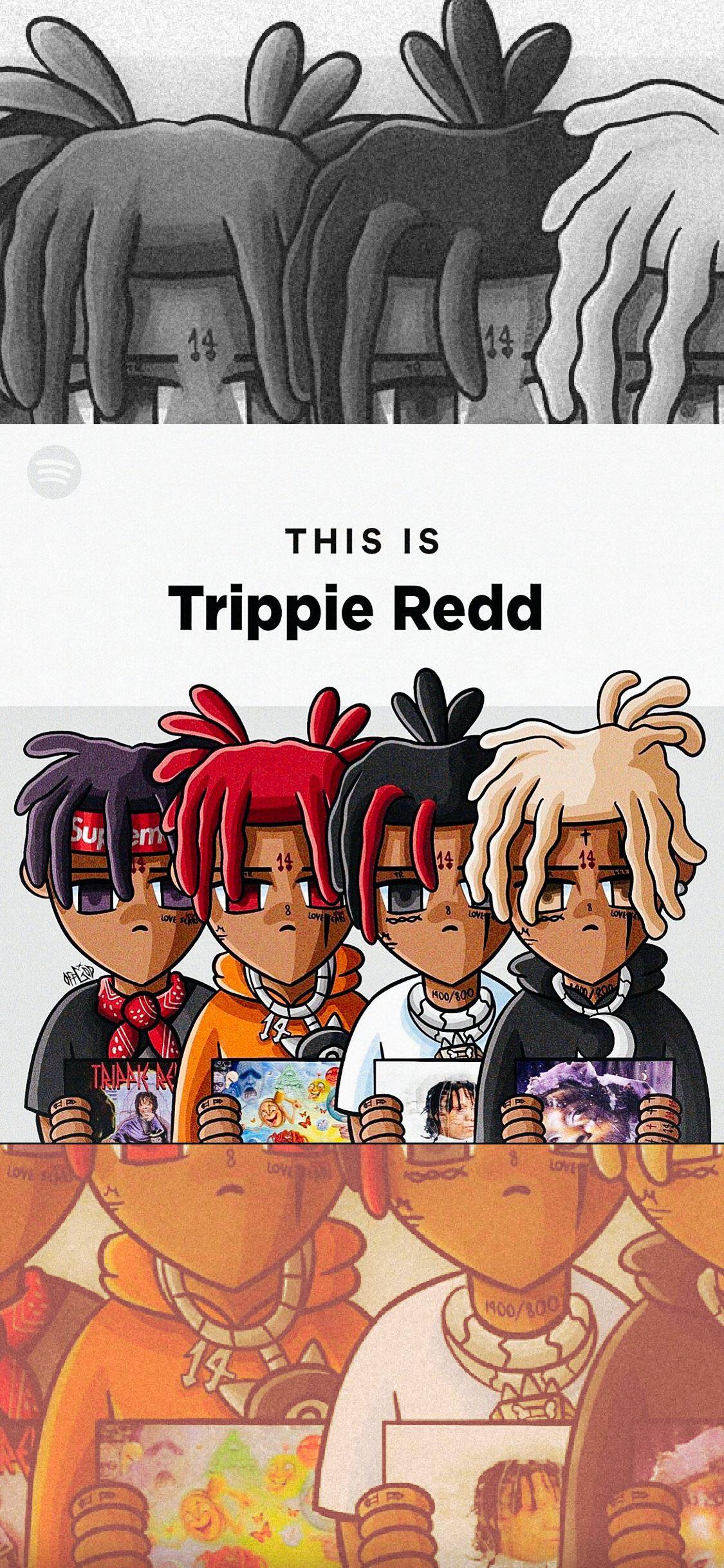 Made a wallpaper from this trippie redd visual