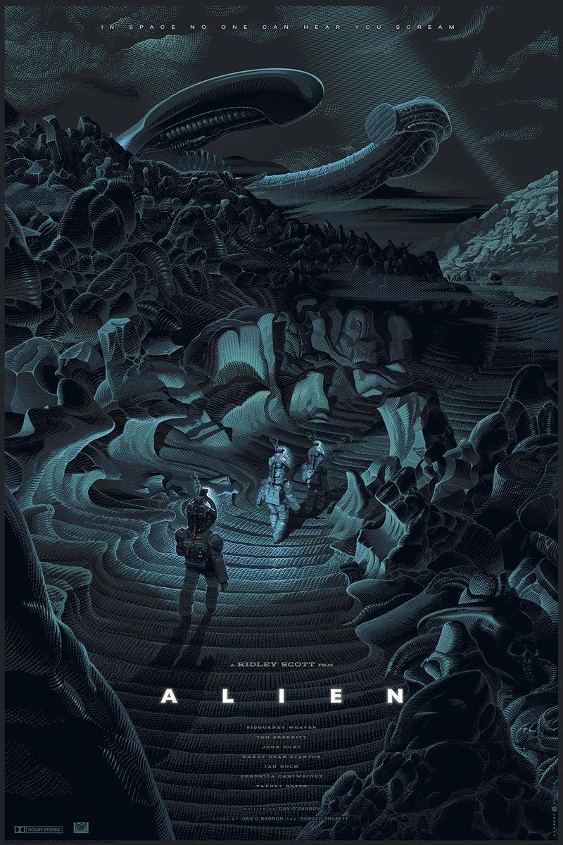 Alien (1979) by Laurent Durieux, HQ Background. HD wallpaper Gallery. Gallsource.com. Aliens movie, Alien art, Poster