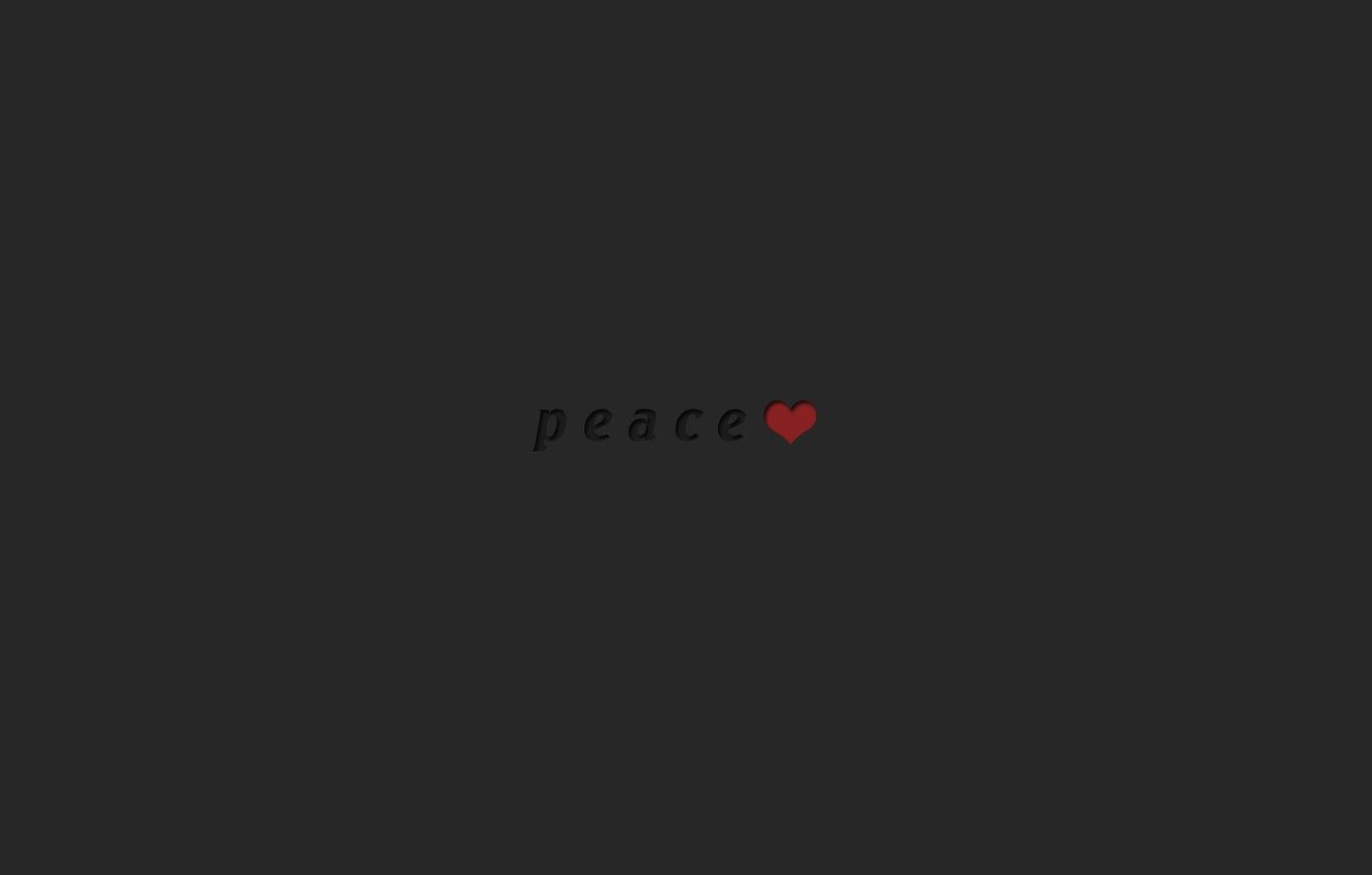 Wallpaper minimal, love, black, peace, heart image for desktop, section минимализм